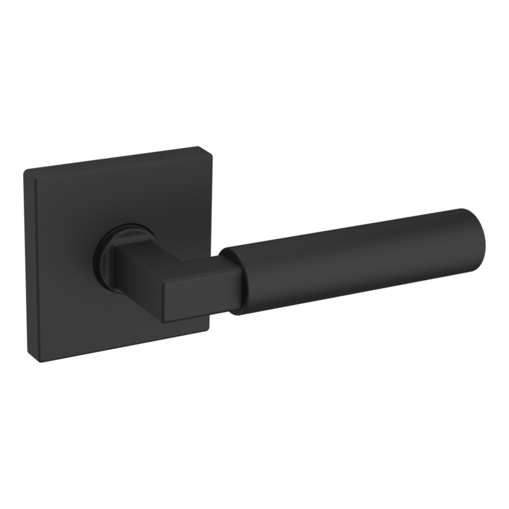 Baldwin L029 Gramercy Lever Set with R017 Rose Satin Black / Full Dummy / Reversible