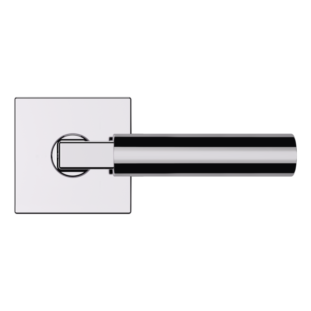 Baldwin L029 Gramercy Lever Set with R017 Rose Polished Chrome / Passage / Reversible