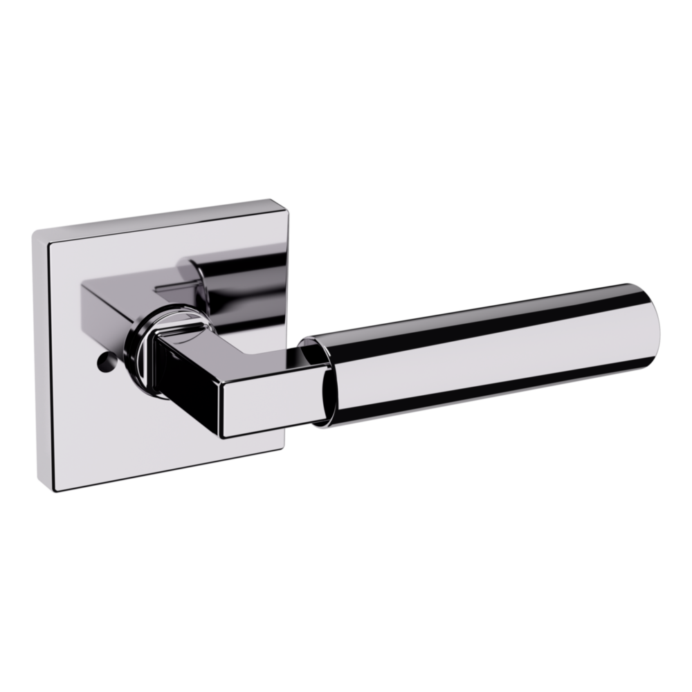 Baldwin L029 Gramercy Lever Set with R017 Rose Polished Chrome / Privacy / Reversible