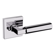 Baldwin L029 Gramercy Lever Set with R017 Rose Polished Chrome / Privacy / Reversible