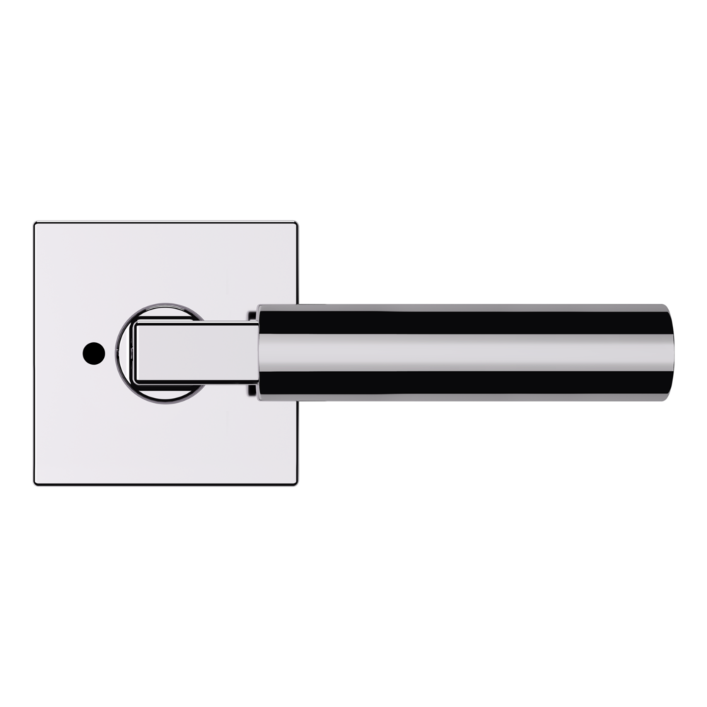 Baldwin L029 Gramercy Lever Set with R017 Rose Polished Chrome / Privacy / Reversible
