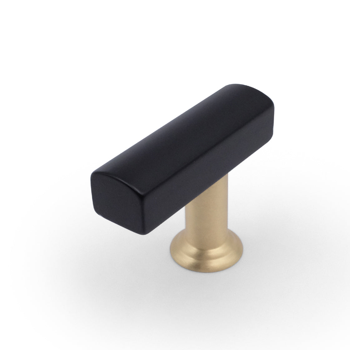 Matte Black, Satin Brass - 9/16Ó - Mod T-Knob by Hapny - New York Hardware