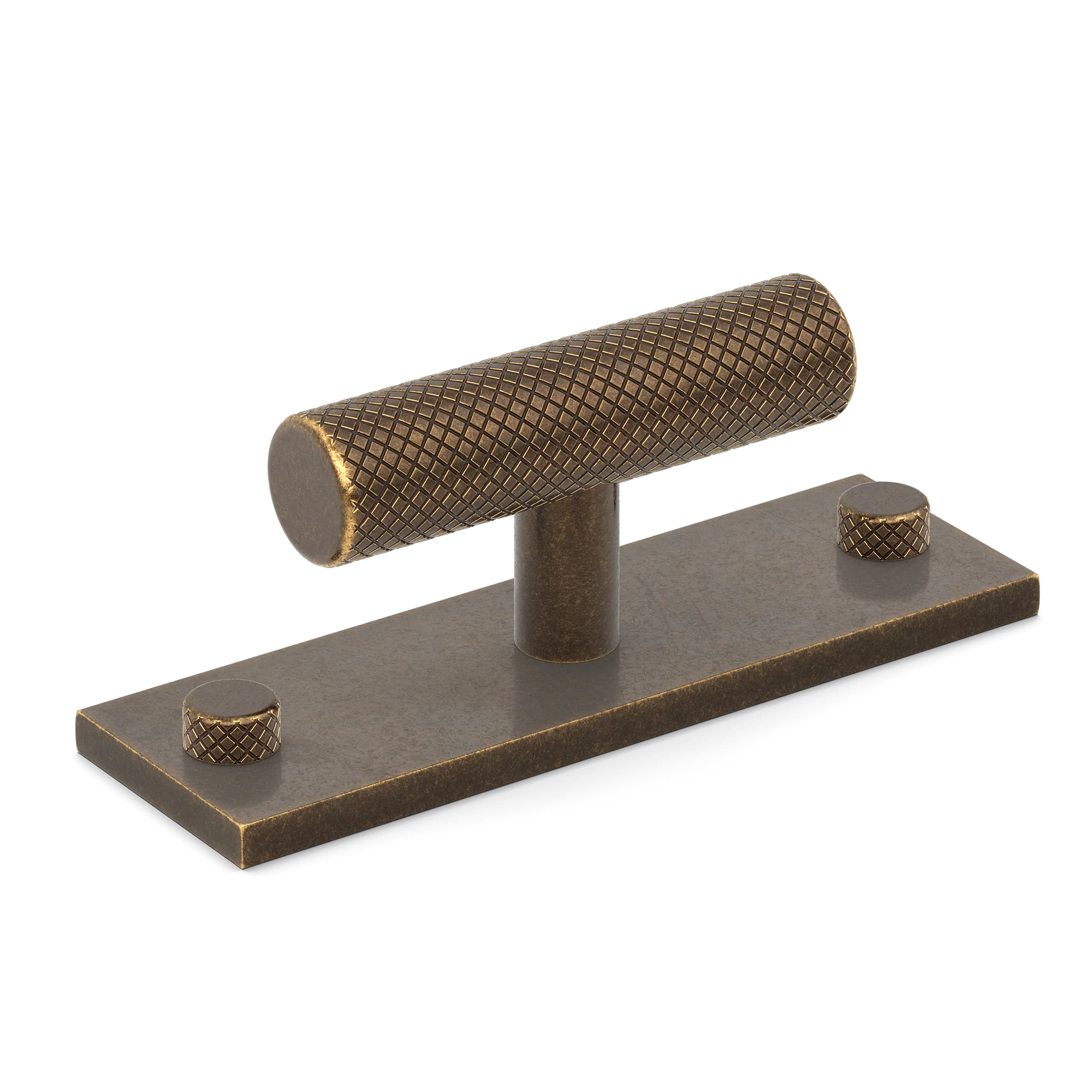 Armac Martin MIX Diamond Knurled T-bar Handle With Backplate