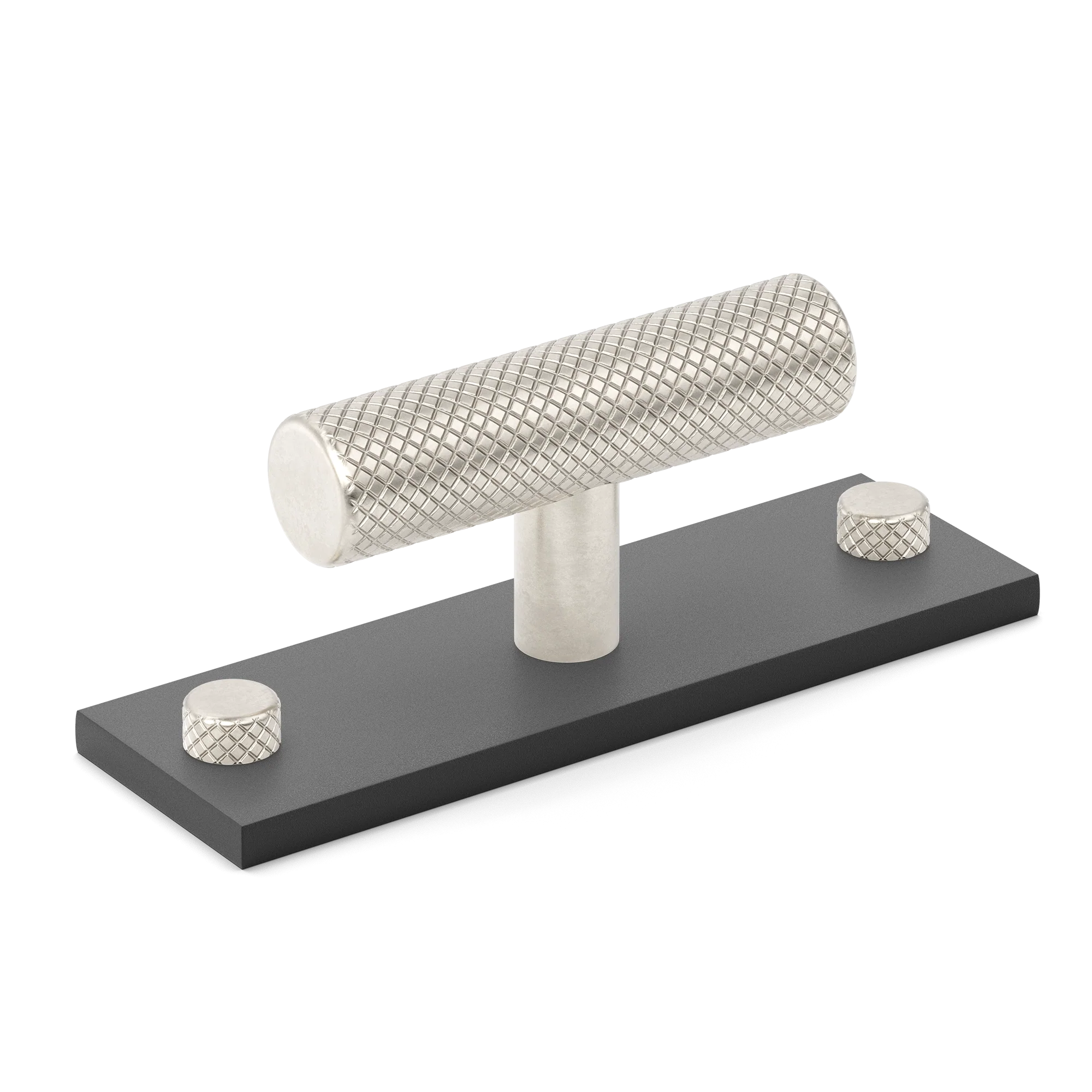Armac Martin MIX Diamond Knurled T-bar Handle With Backplate - Mixed Finish