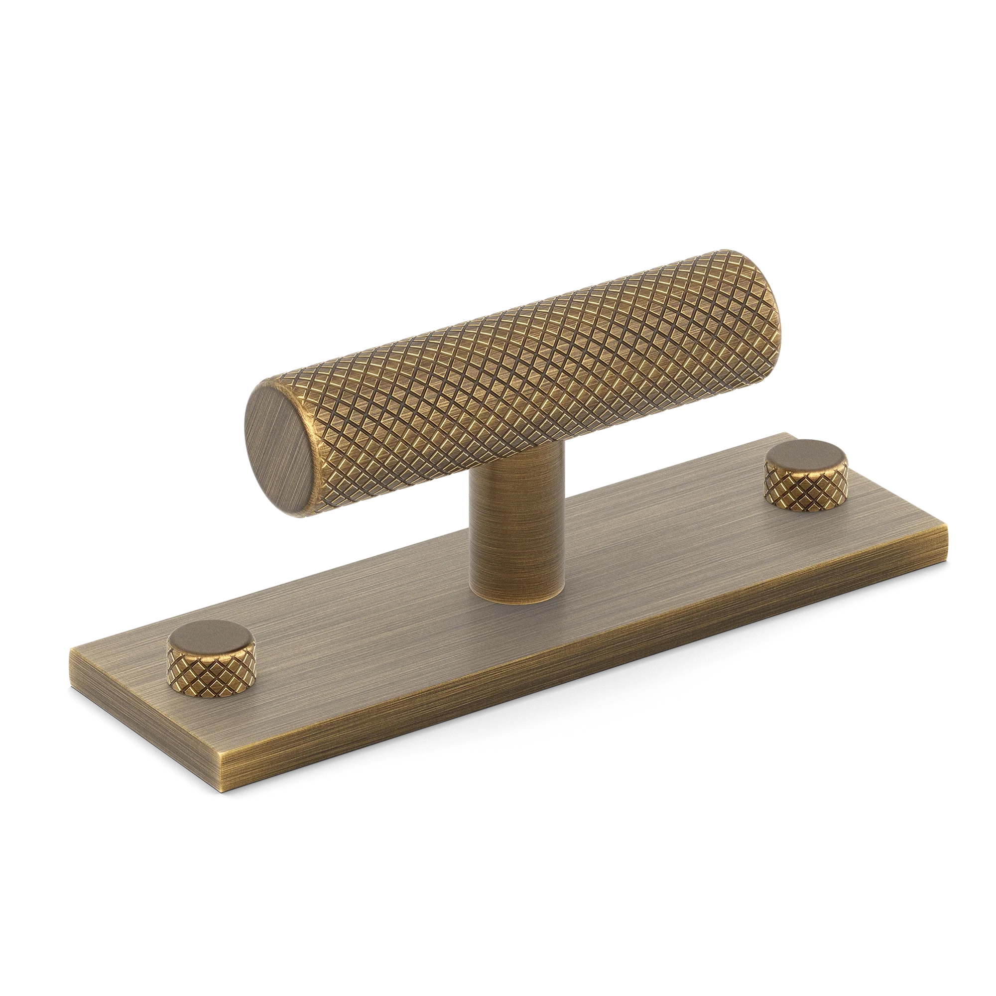 Armac Martin MIX Diamond Knurled T-bar Handle With Backplate