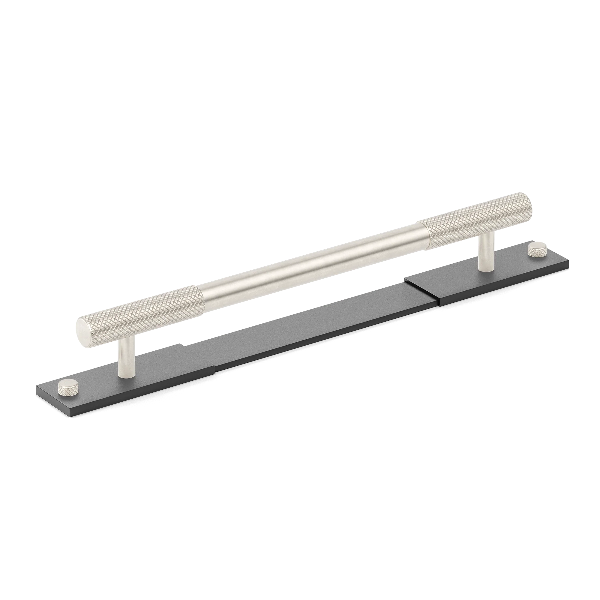 Armac Martin MIX Diamond Knurled Cabinet Handle With Backplate - Mixed Finish