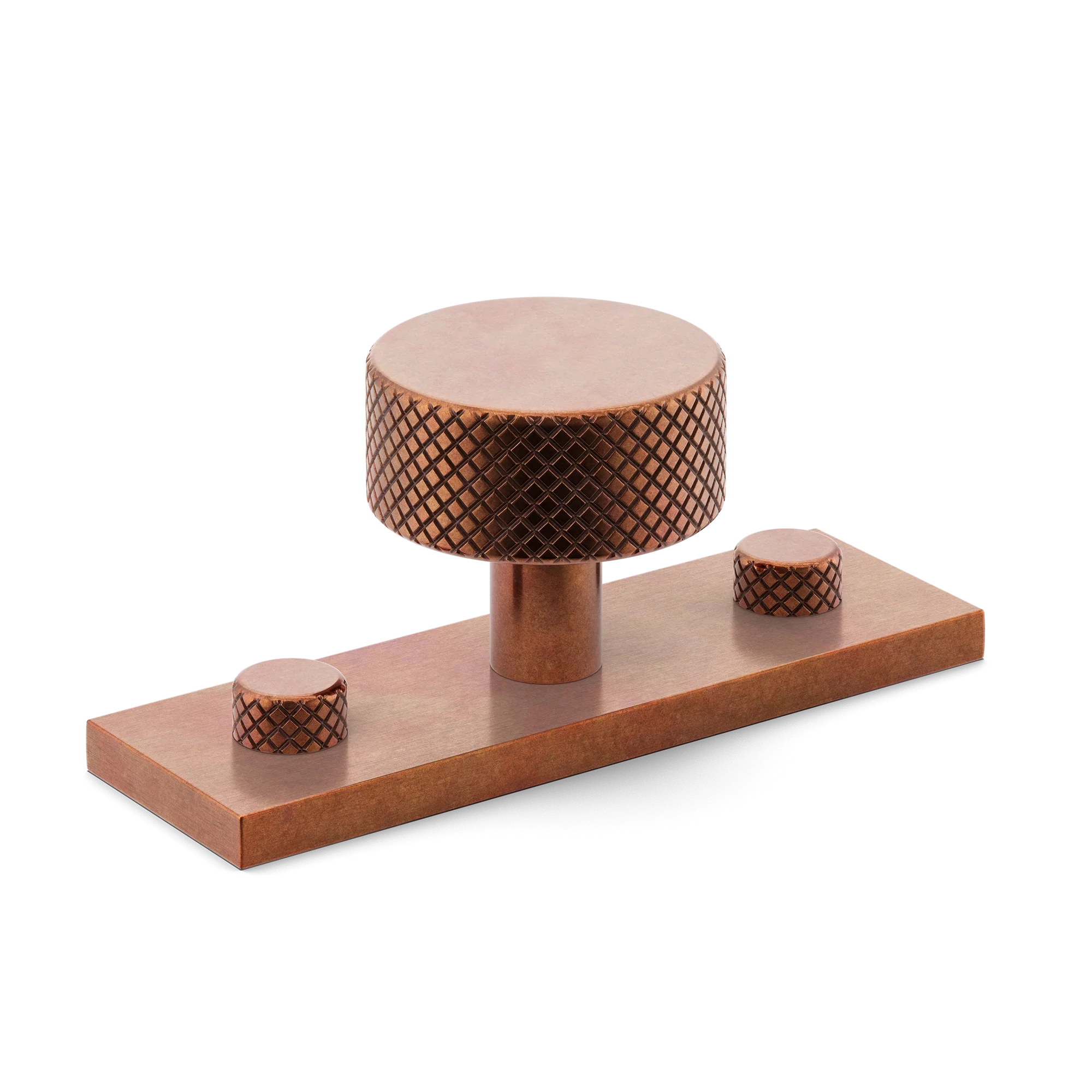 Armac Martin MIX Diamond Knurled Cabinet Knob With Backplate