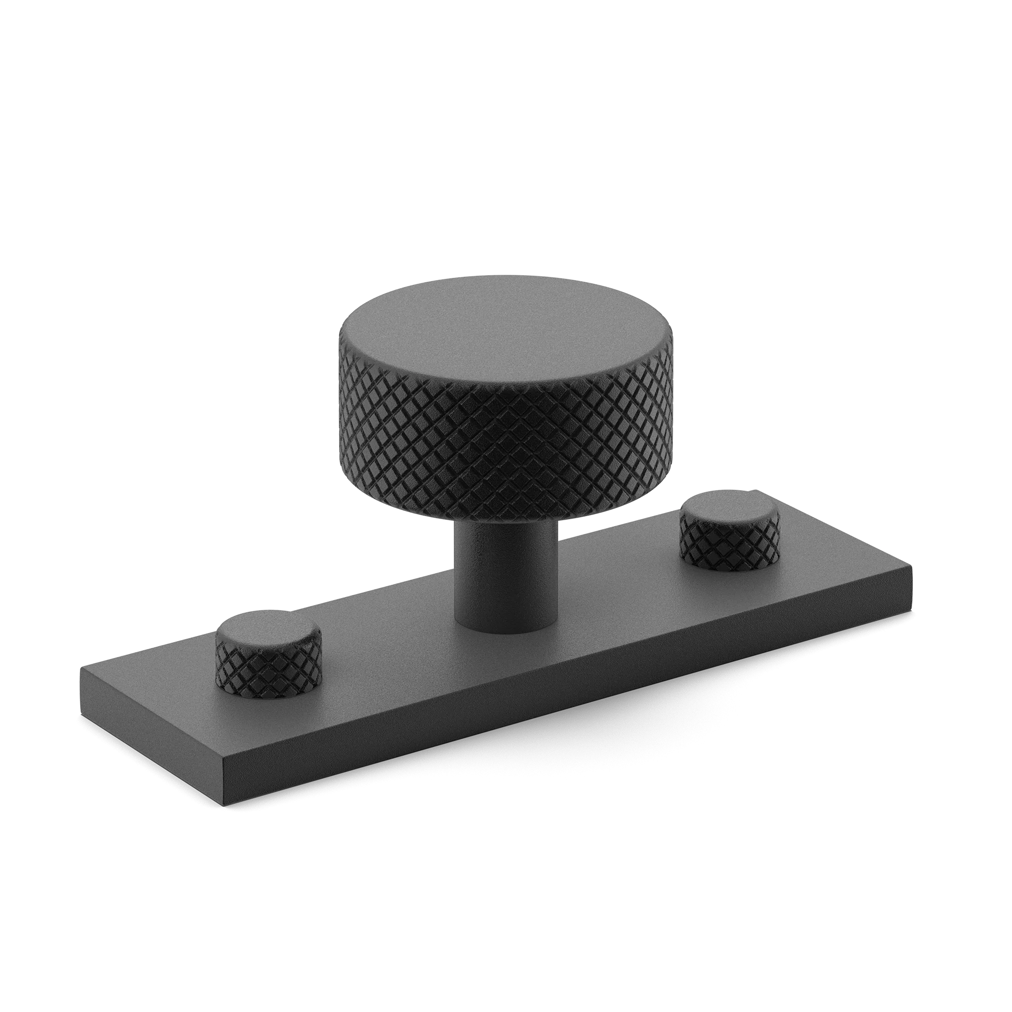 Armac Martin MIX Diamond Knurled Cabinet Knob With Backplate