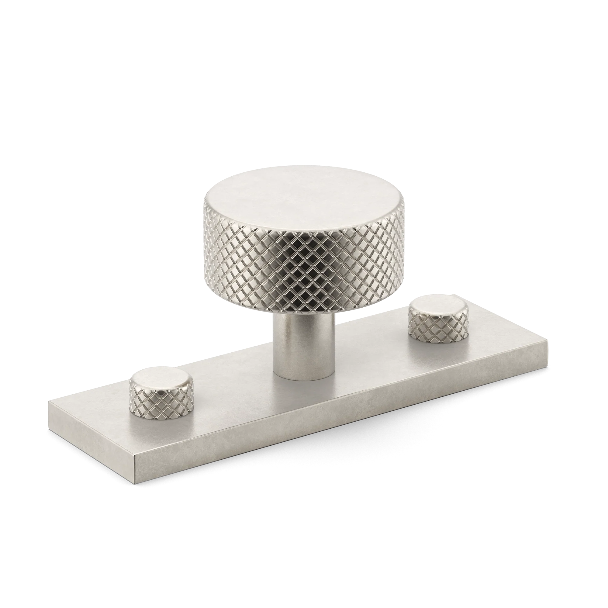 Armac Martin MIX Diamond Knurled Cabinet Knob With Backplate