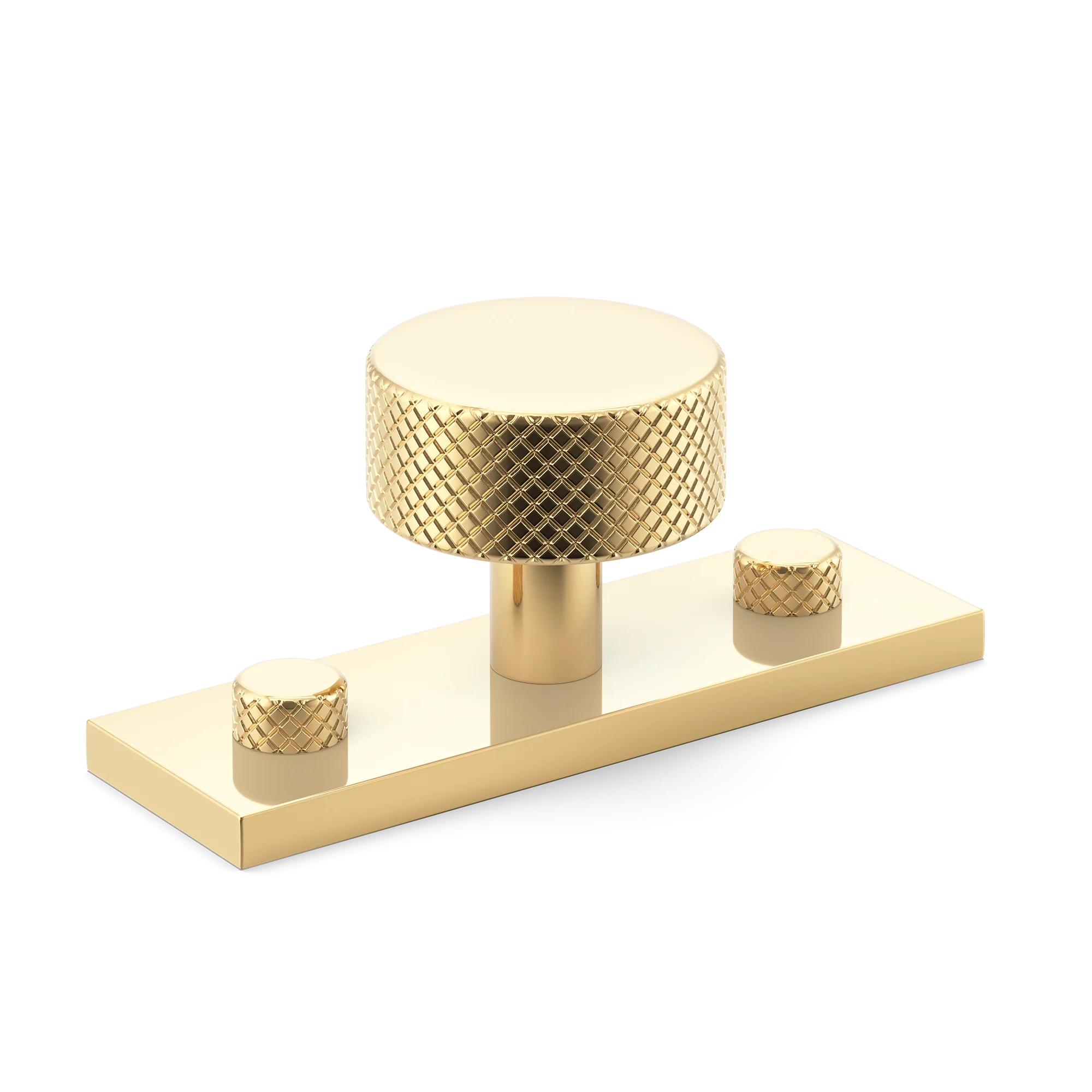 Armac Martin MIX Diamond Knurled Cabinet Knob With Backplate