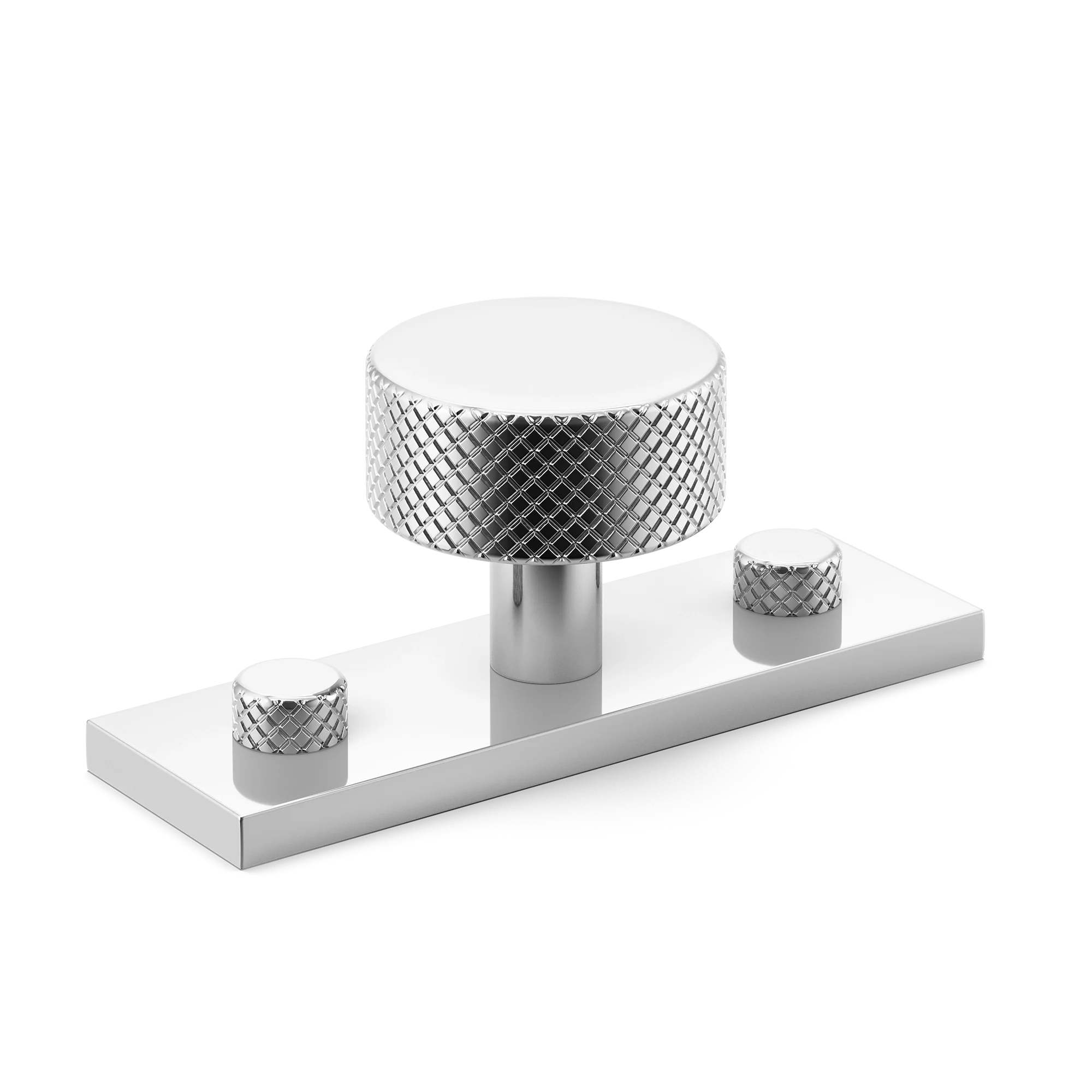 Armac Martin MIX Diamond Knurled Cabinet Knob With Backplate