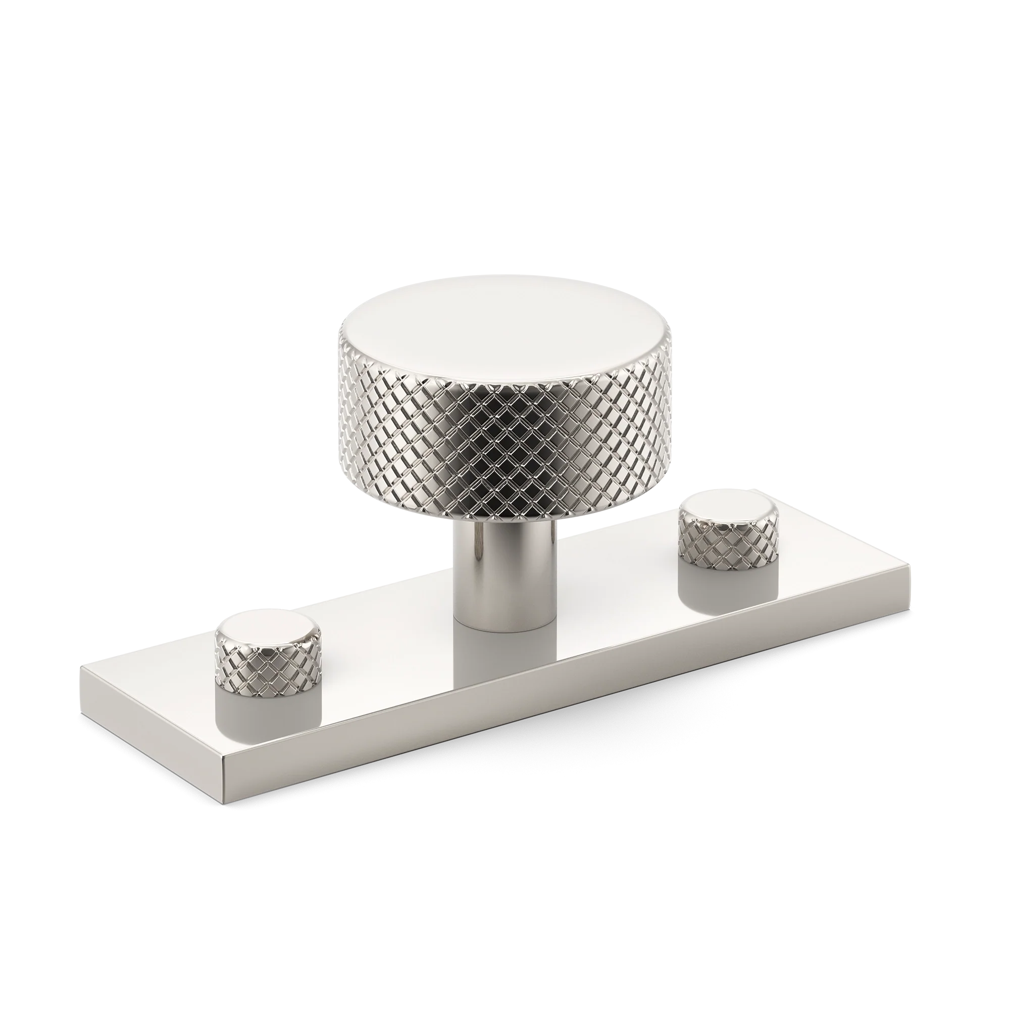 Armac Martin MIX Diamond Knurled Cabinet Knob With Backplate