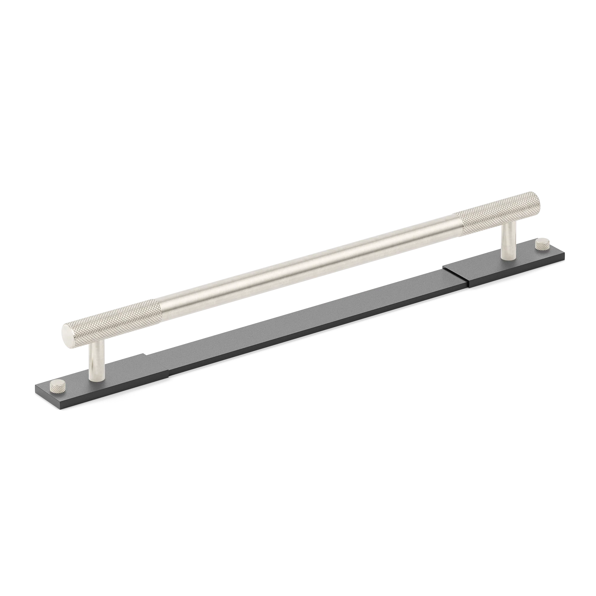 Armac Martin MIX Diamond Knurled Appliance Pull Handle With Backplate - Mixed Finish