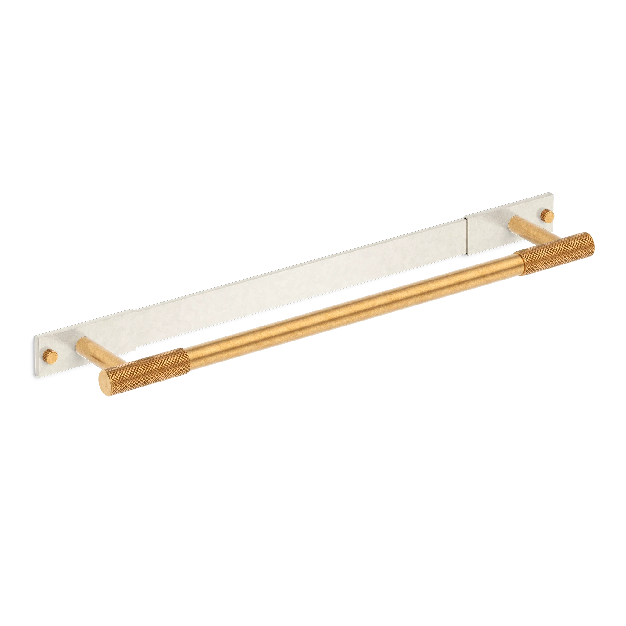 Armac Martin MIX Diamond Knurled Bath Towel Rail With Backplate - Mixed Finish