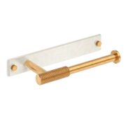 Armac Martin MIX Diamond Knurled Toilet Roll Holder With Backplate - Mixed Finish