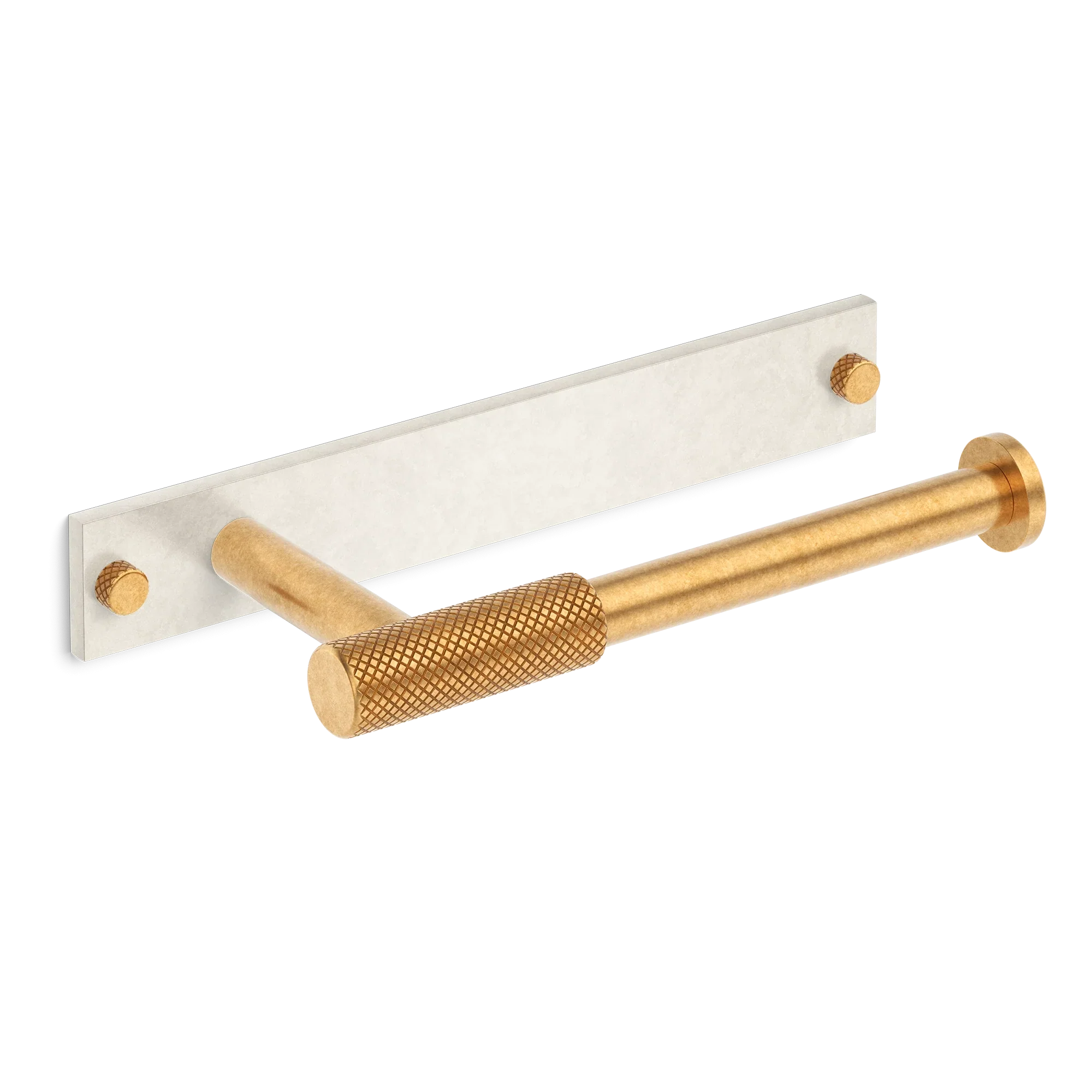 Armac Martin MIX Diamond Knurled Toilet Roll Holder With Backplate - Mixed Finish