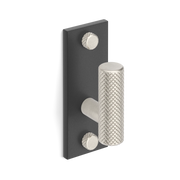 Armac Martin MIX Diamond Knurled Single Vertical Wall Hook - Mixed Finish