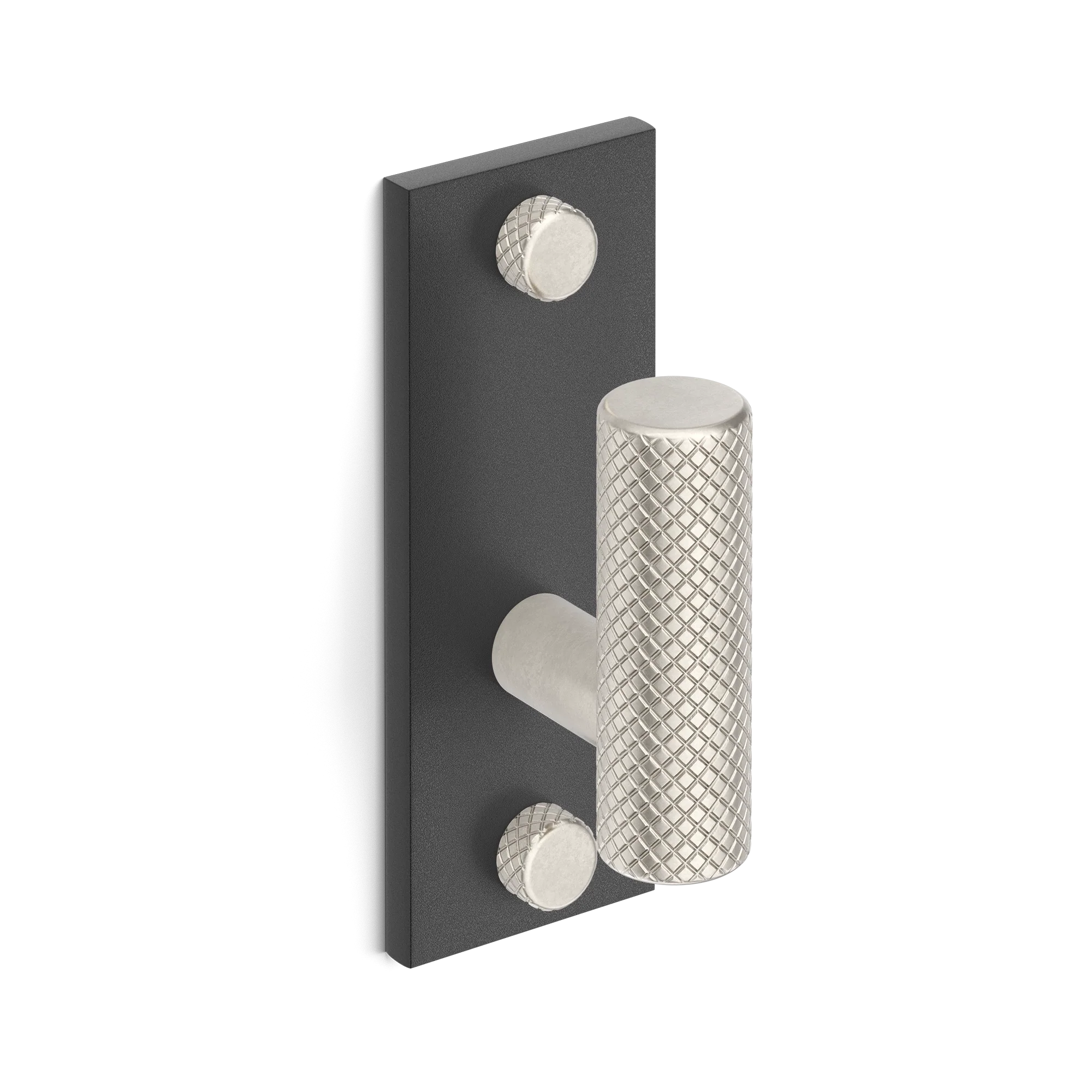 Armac Martin MIX Diamond Knurled Single Vertical Wall Hook - Mixed Finish
