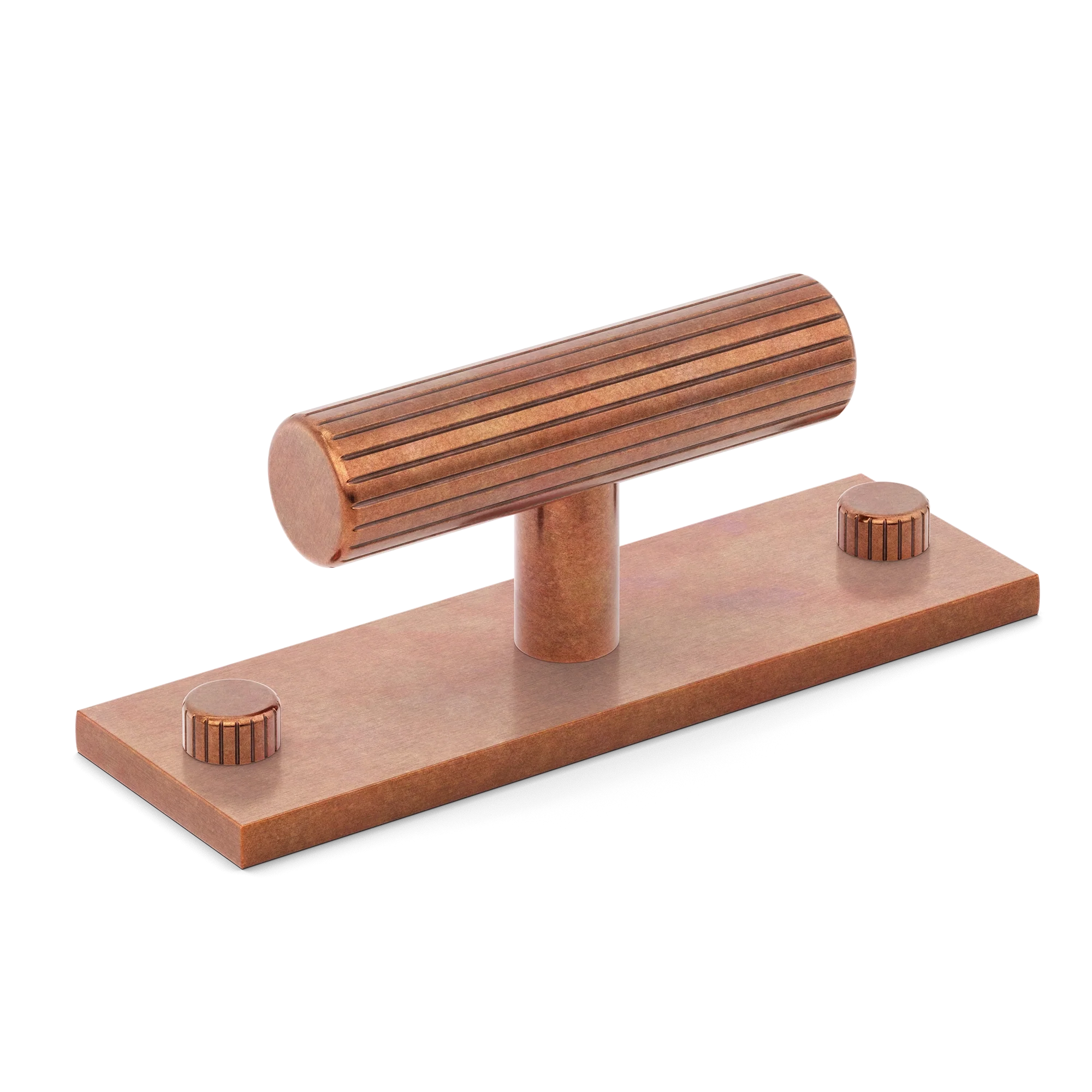 Armac Martin MIX Straight Knurled T-bar Handle With Backplate