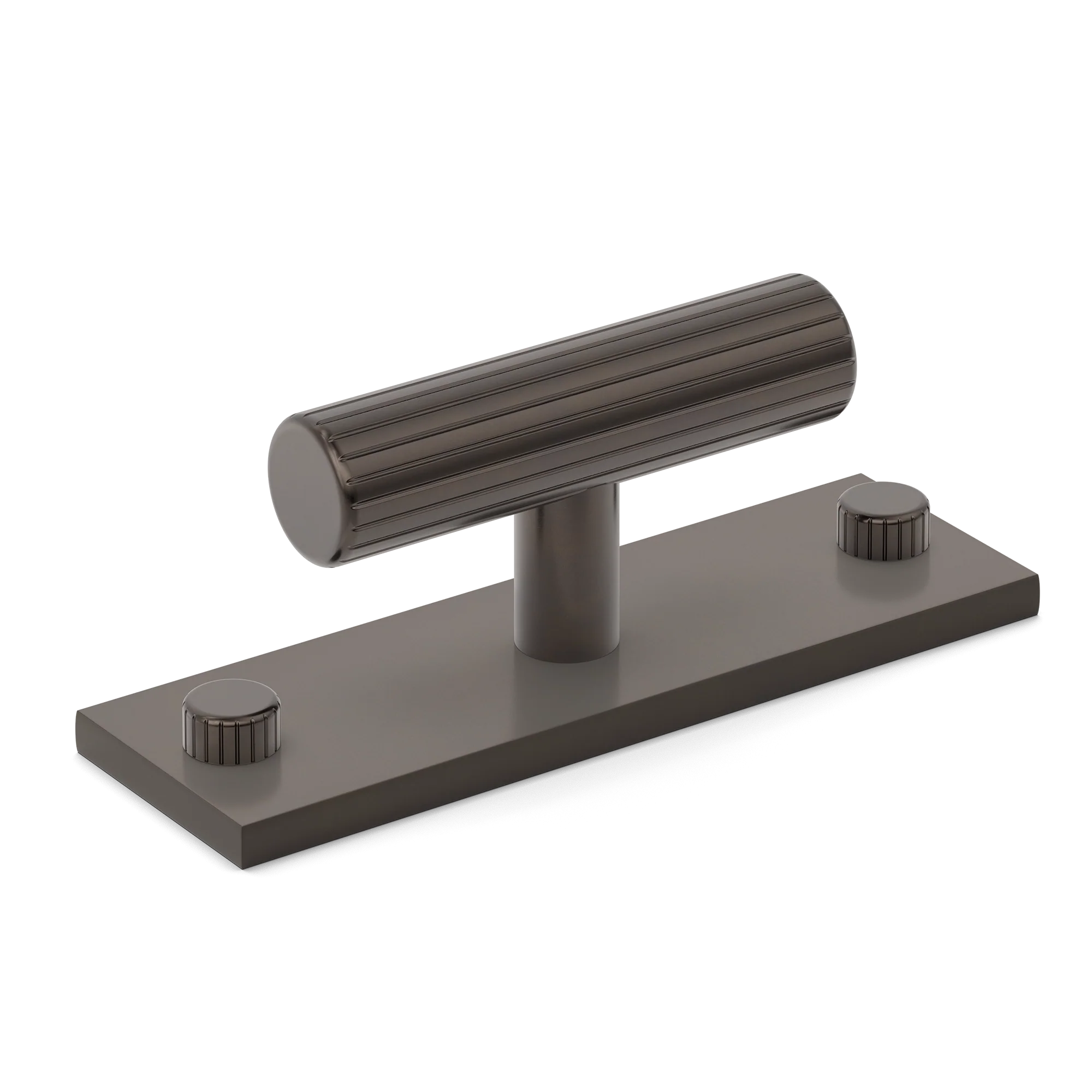 Armac Martin MIX Straight Knurled T-bar Handle With Backplate