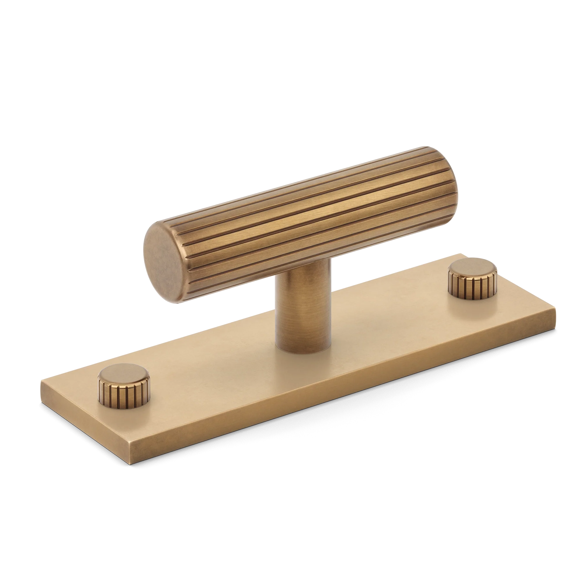 Armac Martin MIX Straight Knurled T-bar Handle With Backplate