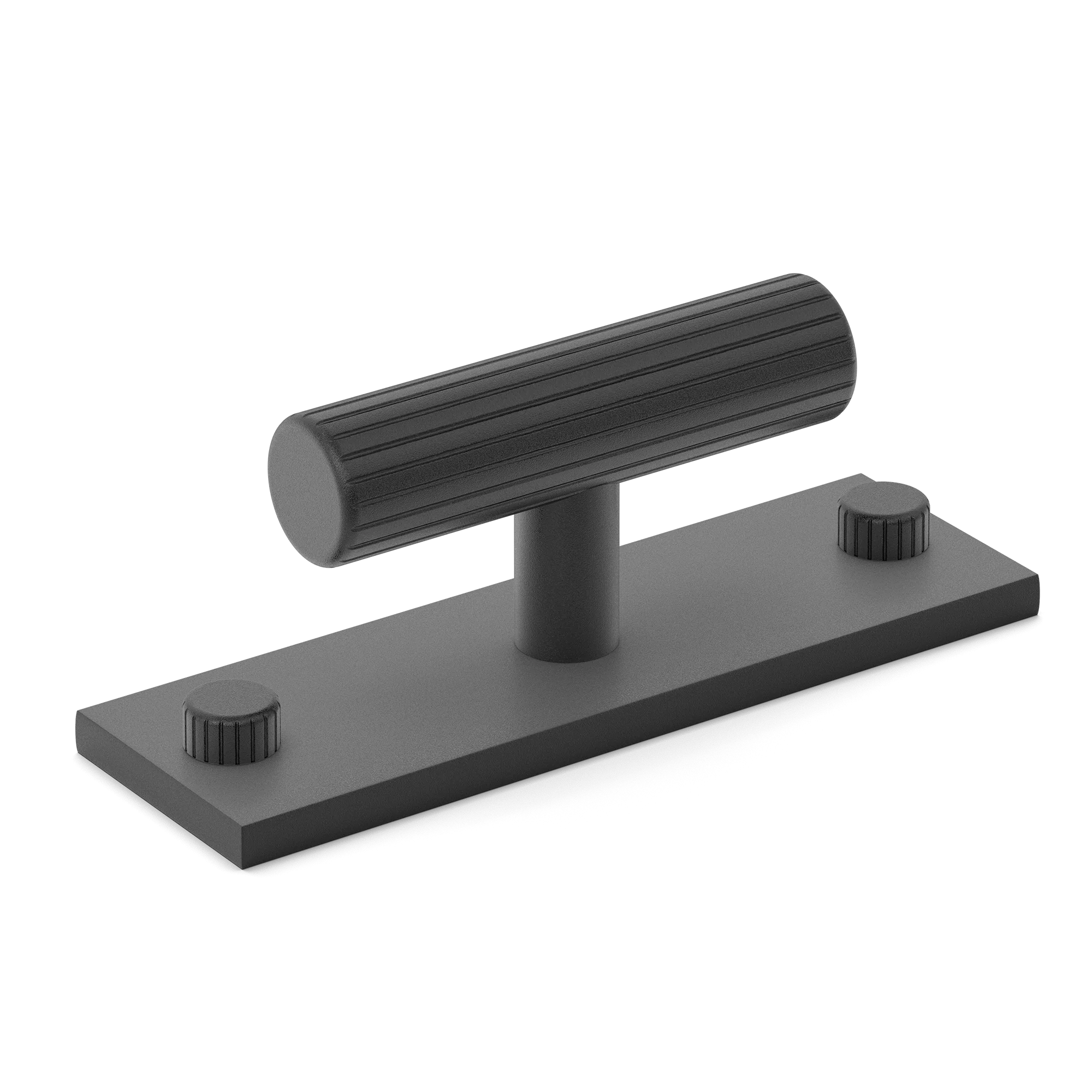 Armac Martin MIX Straight Knurled T-bar Handle With Backplate