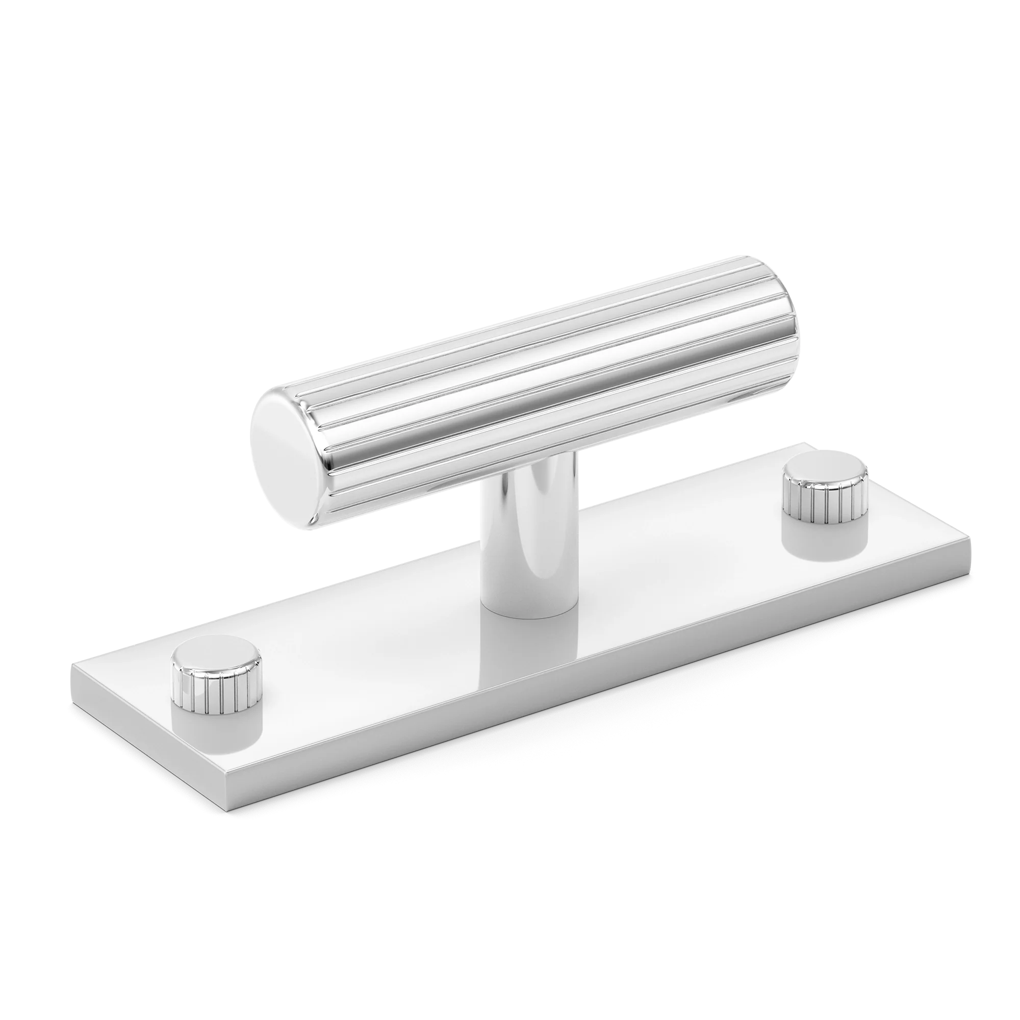 Armac Martin MIX Straight Knurled T-bar Handle With Backplate