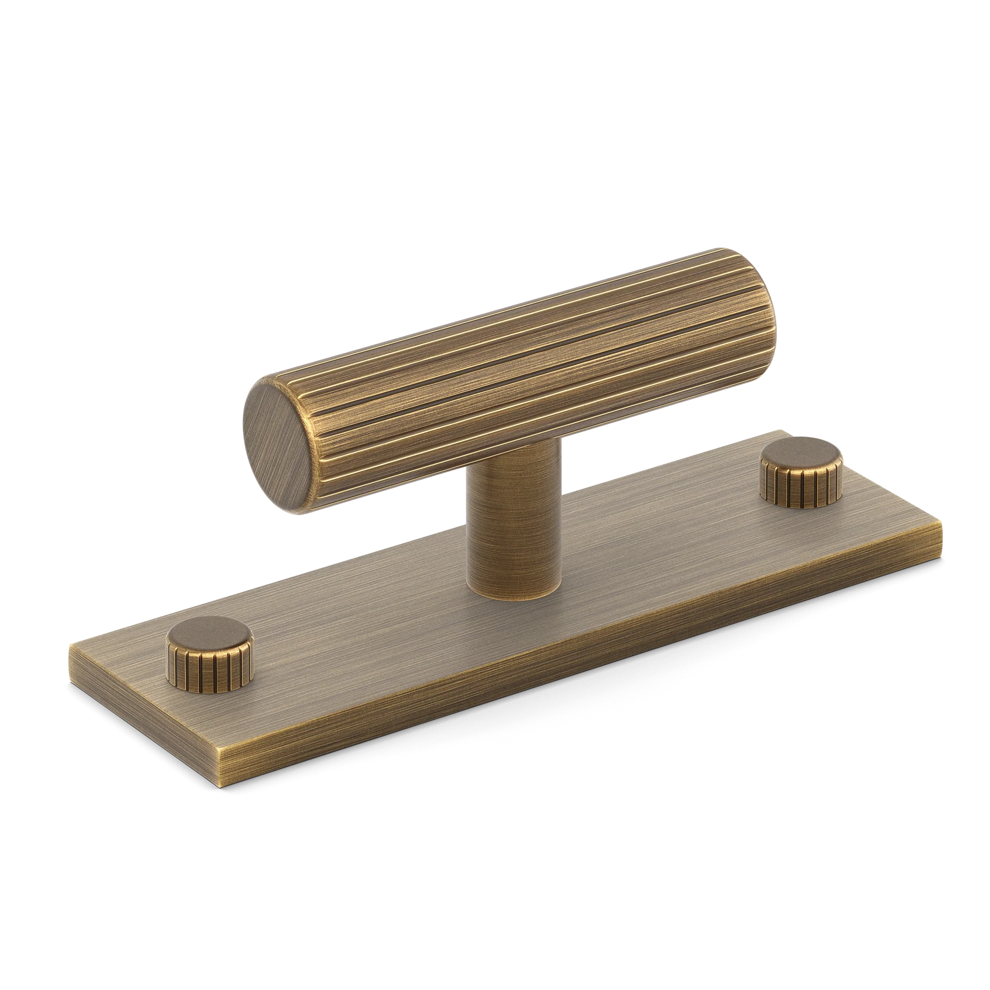 Armac Martin MIX Straight Knurled T-bar Handle With Backplate