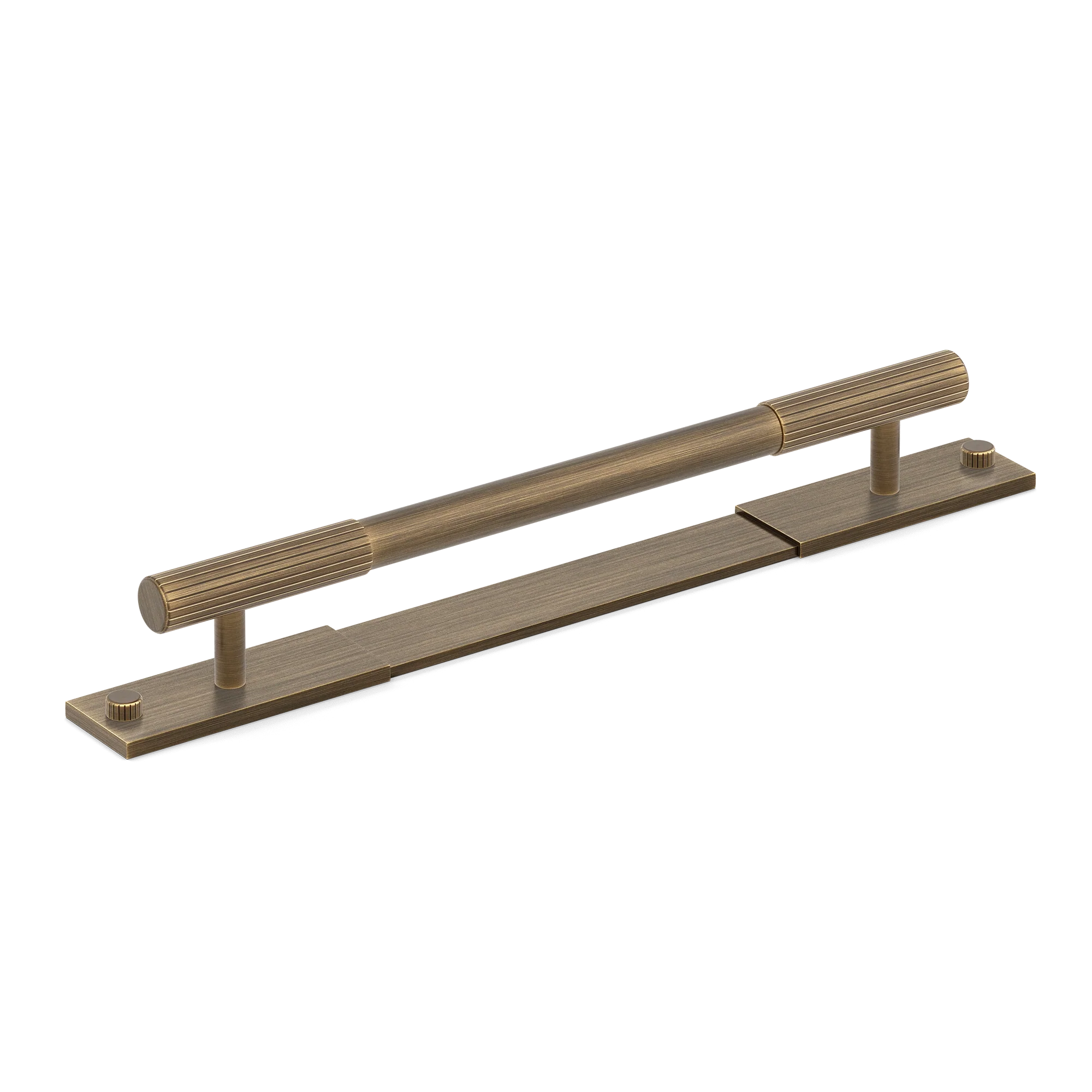Armac Martin MIX Straight Knurled Pull Handle With Backplate