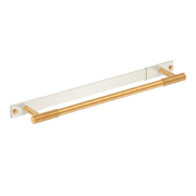 Armac Martin MIX Straight Knurled Bath Towel Rail With Backplate - Mixed Finish