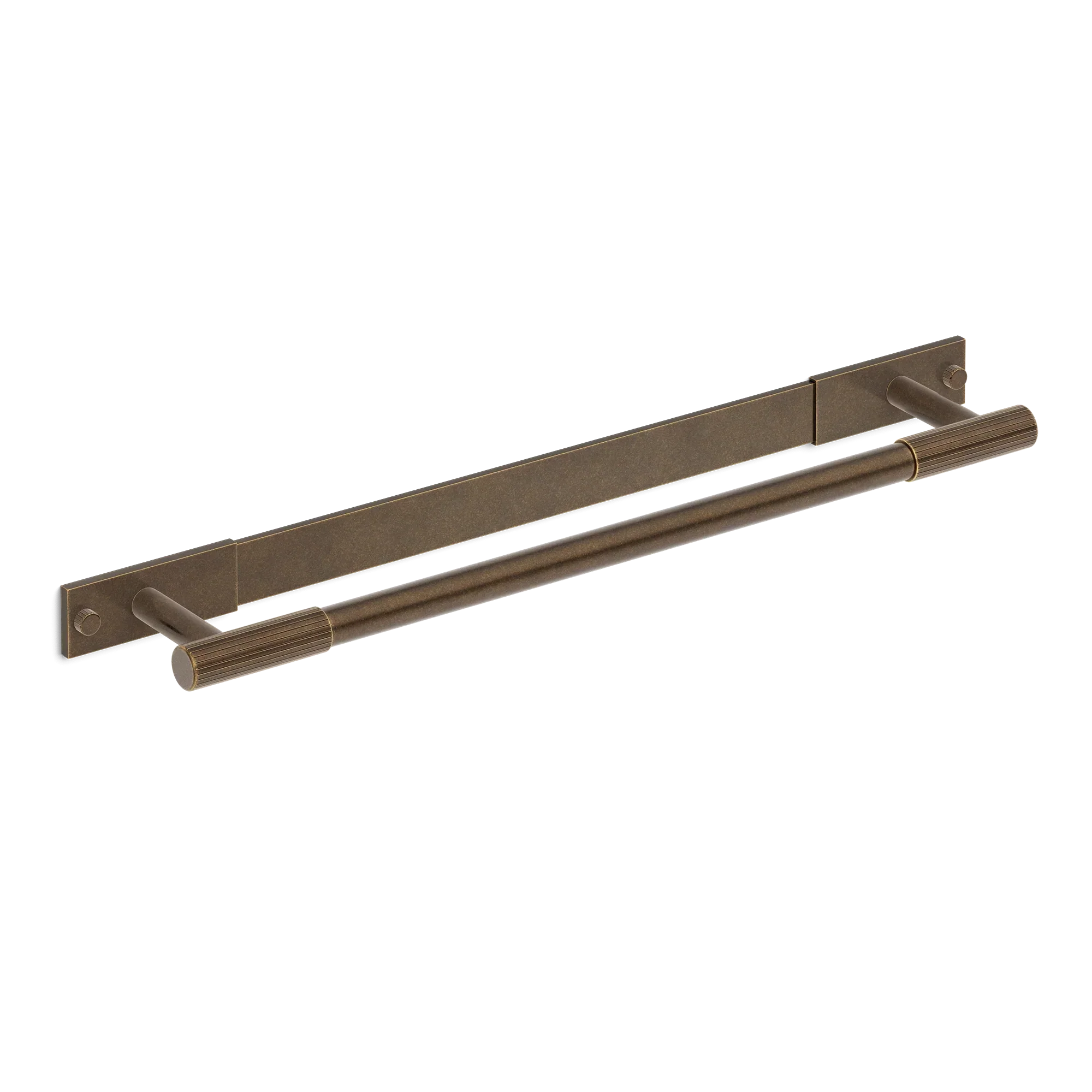 Armac Martin MIX Straight Knurled Bath Towel Rail With Backplate