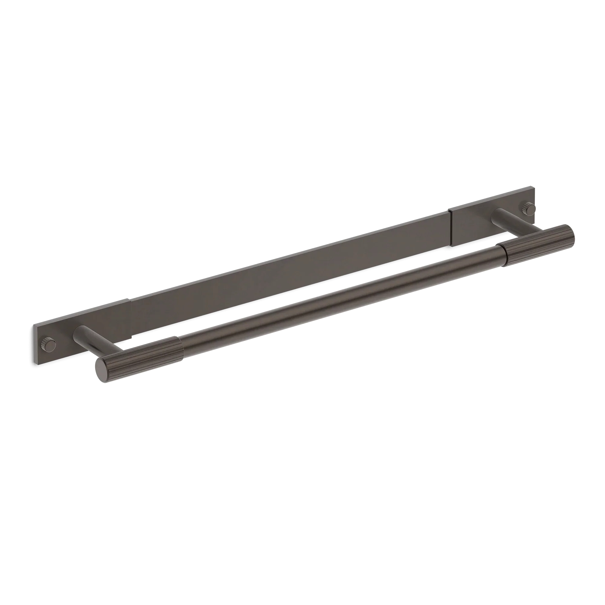 Armac Martin MIX Straight Knurled Bath Towel Rail With Backplate