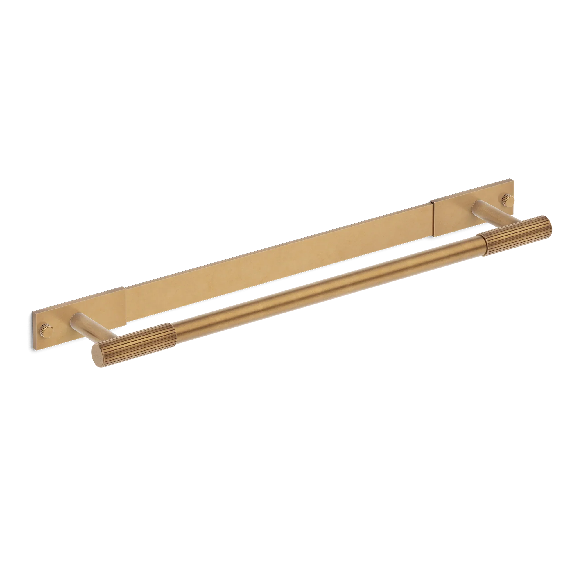 Armac Martin MIX Straight Knurled Bath Towel Rail With Backplate