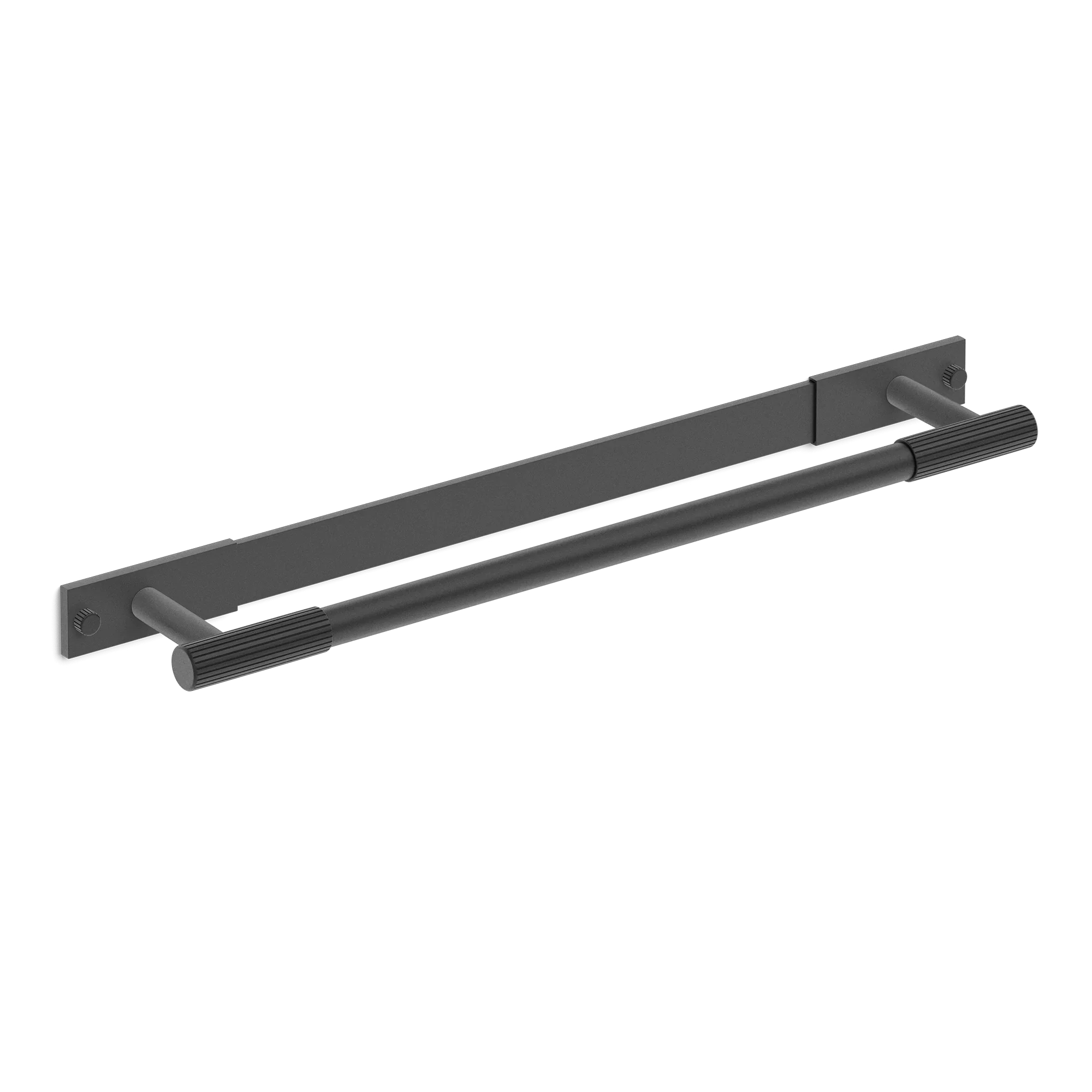 Armac Martin MIX Straight Knurled Bath Towel Rail With Backplate