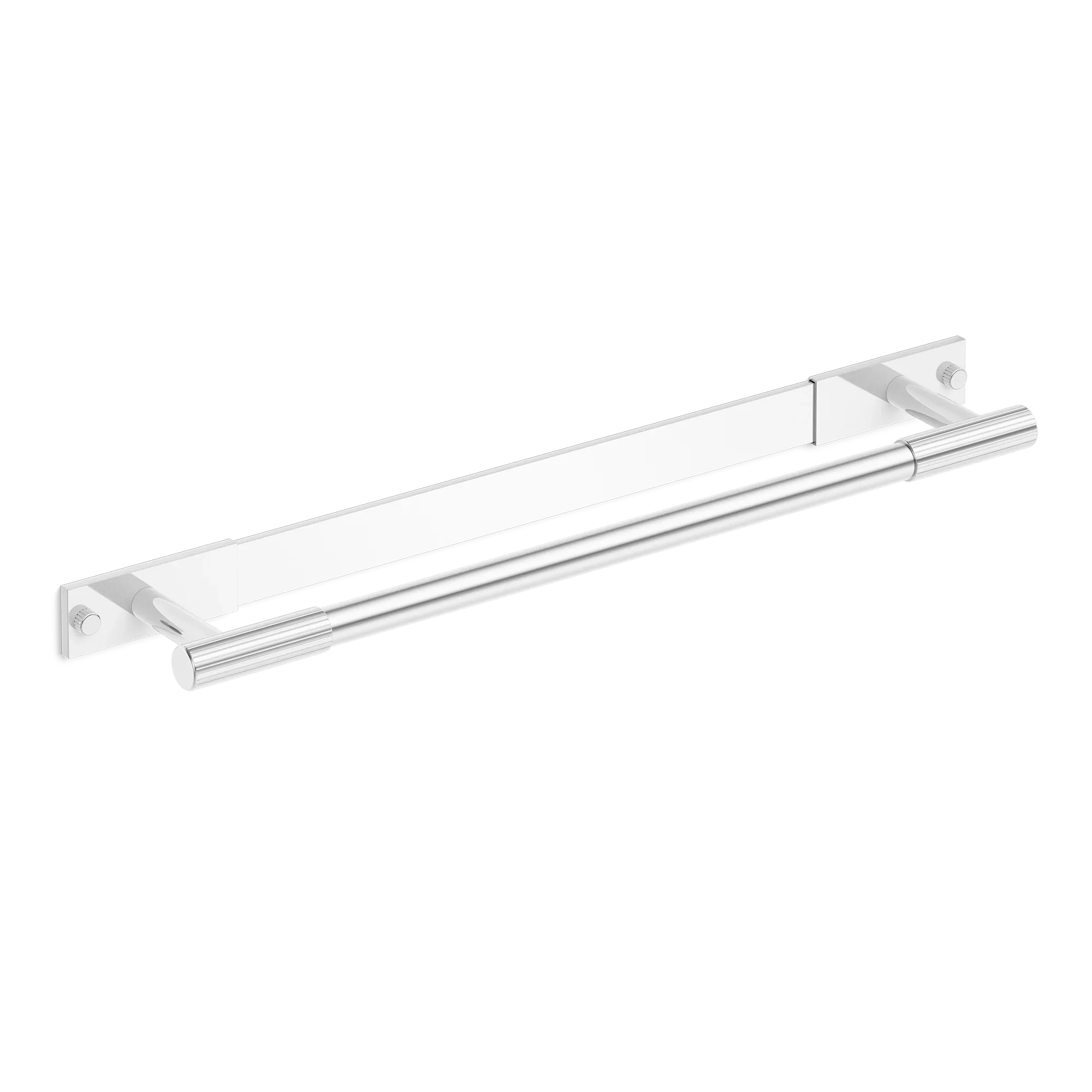 Armac Martin MIX Straight Knurled Bath Towel Rail With Backplate