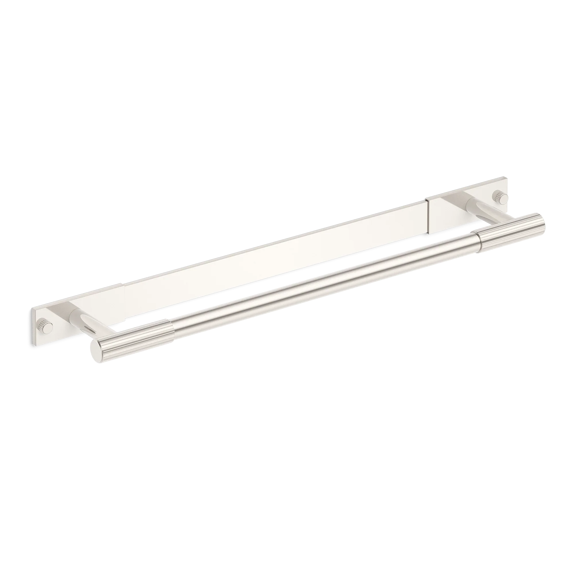 Armac Martin MIX Straight Knurled Bath Towel Rail With Backplate