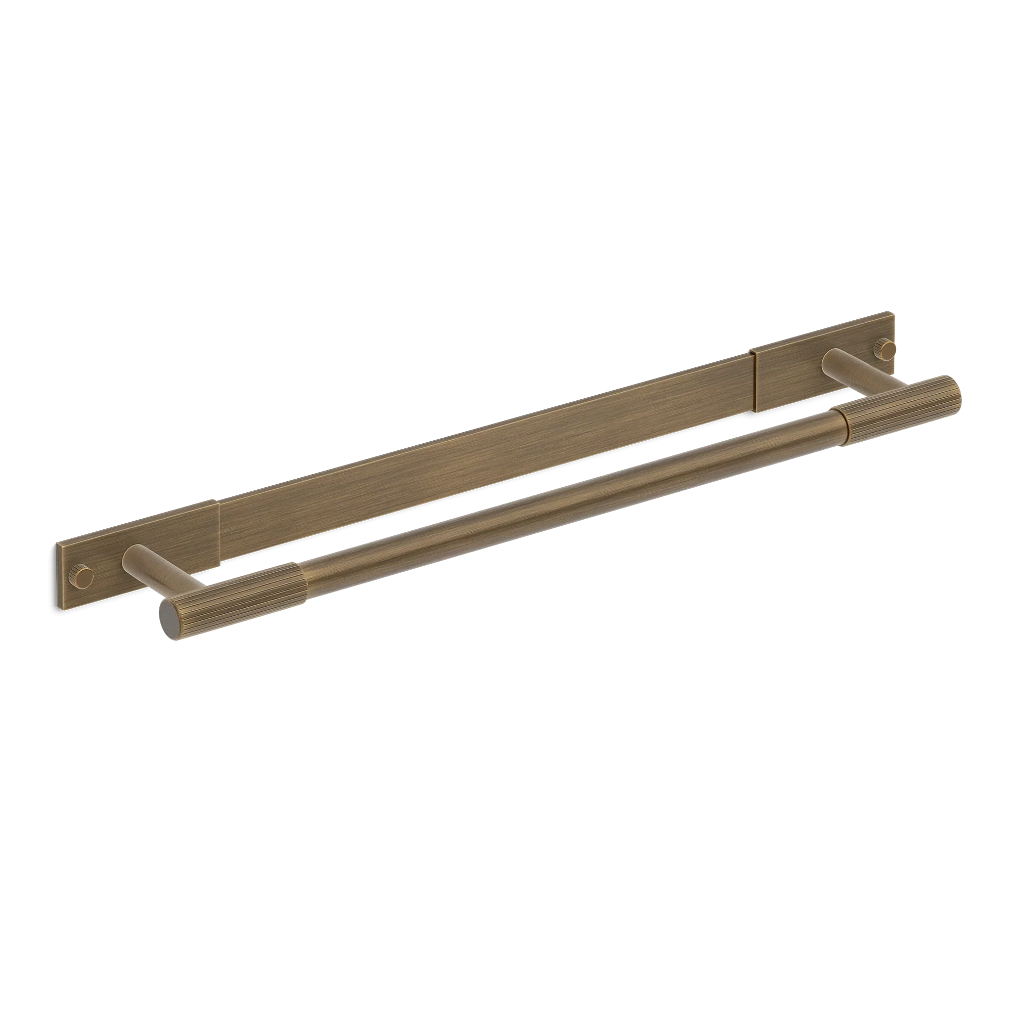Armac Martin MIX Straight Knurled Bath Towel Rail With Backplate