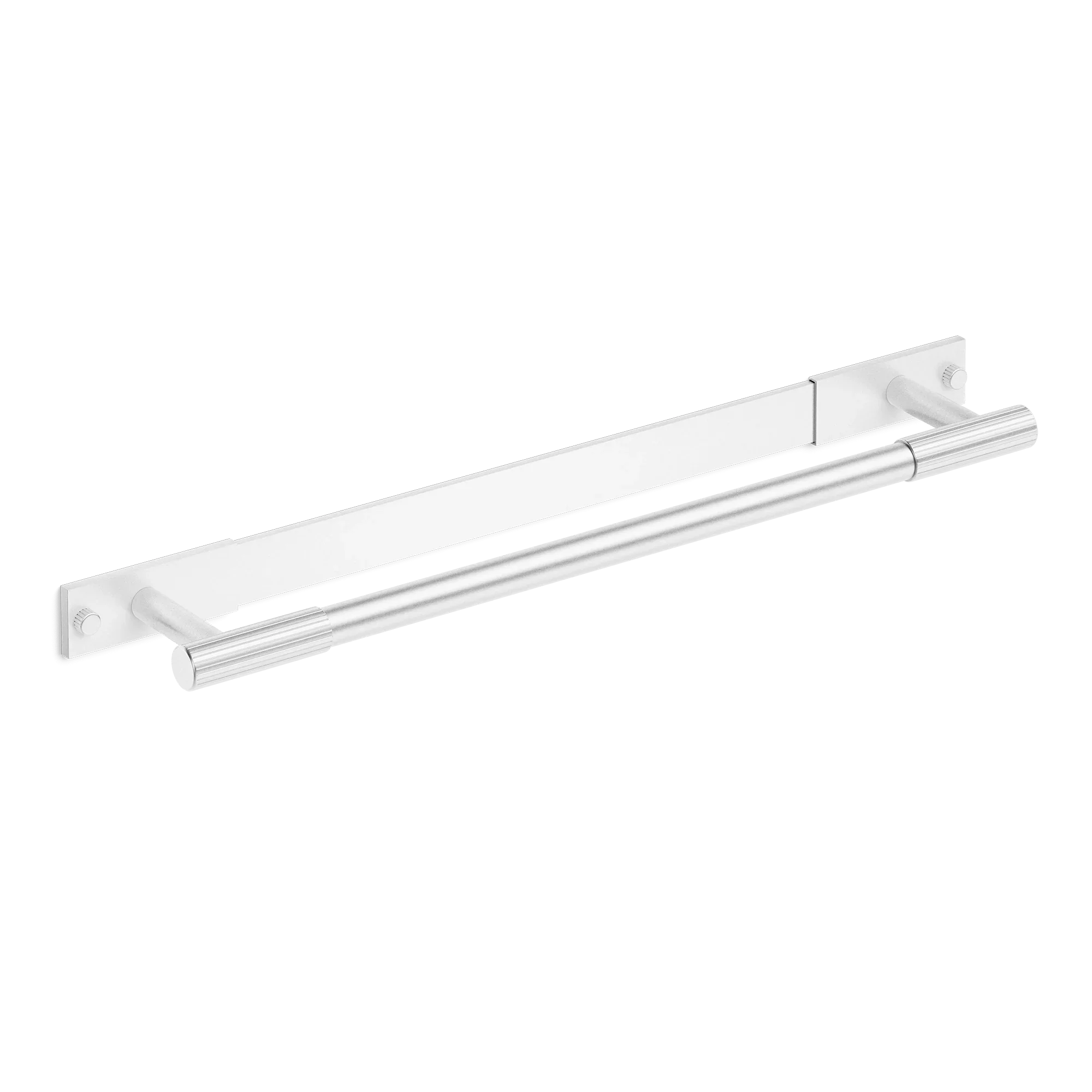 Armac Martin MIX Straight Knurled Bath Towel Rail With Backplate