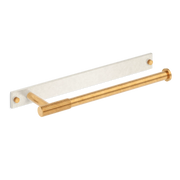 Armac Martin MIX Straight Knurled Hand Towel Rail With Backplate - Mixed Finish