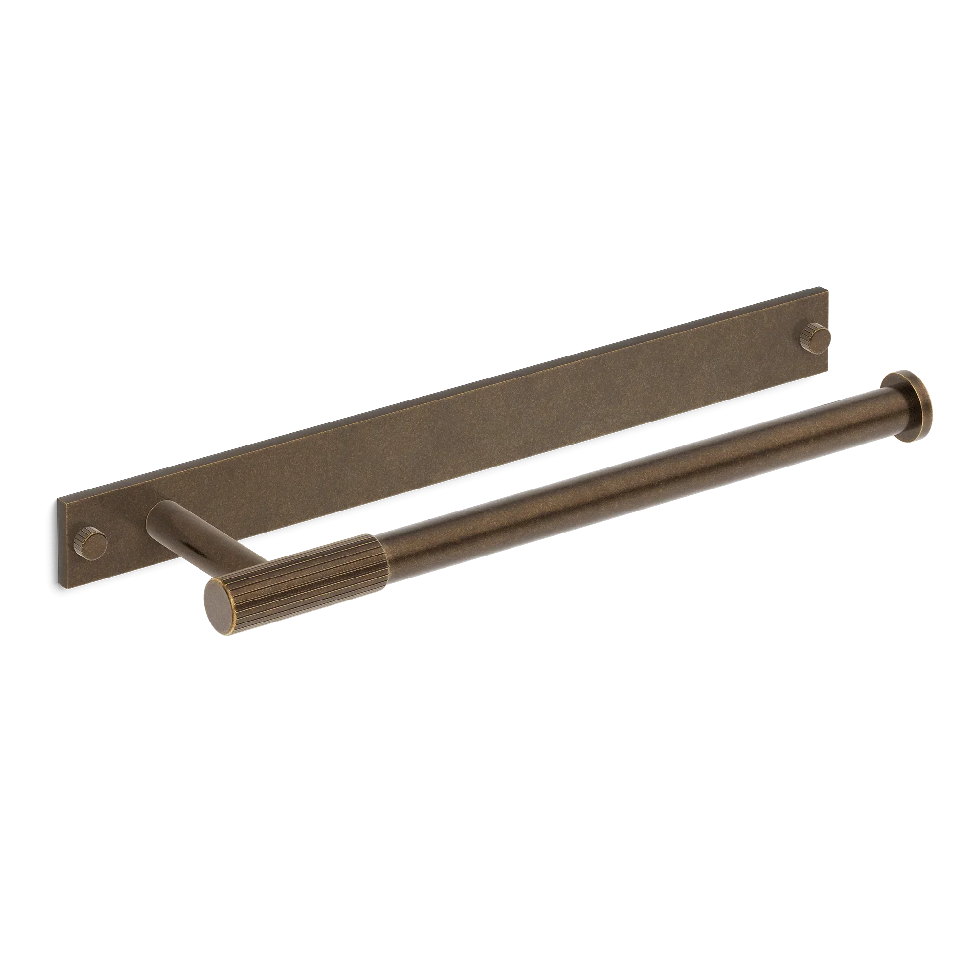 Armac Martin MIX Straight Knurled Hand Towel Rail With Backplate