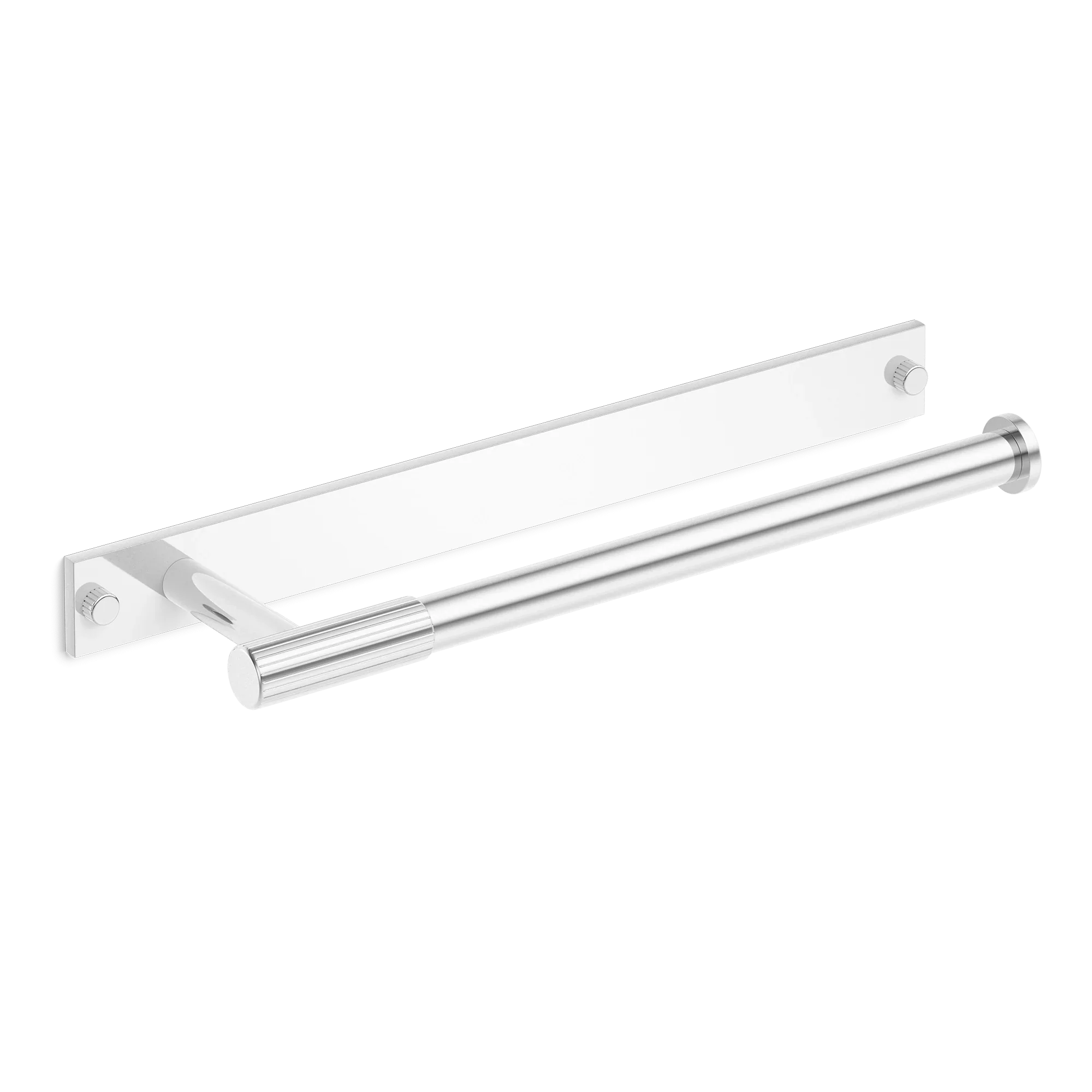 Armac Martin MIX Straight Knurled Hand Towel Rail With Backplate