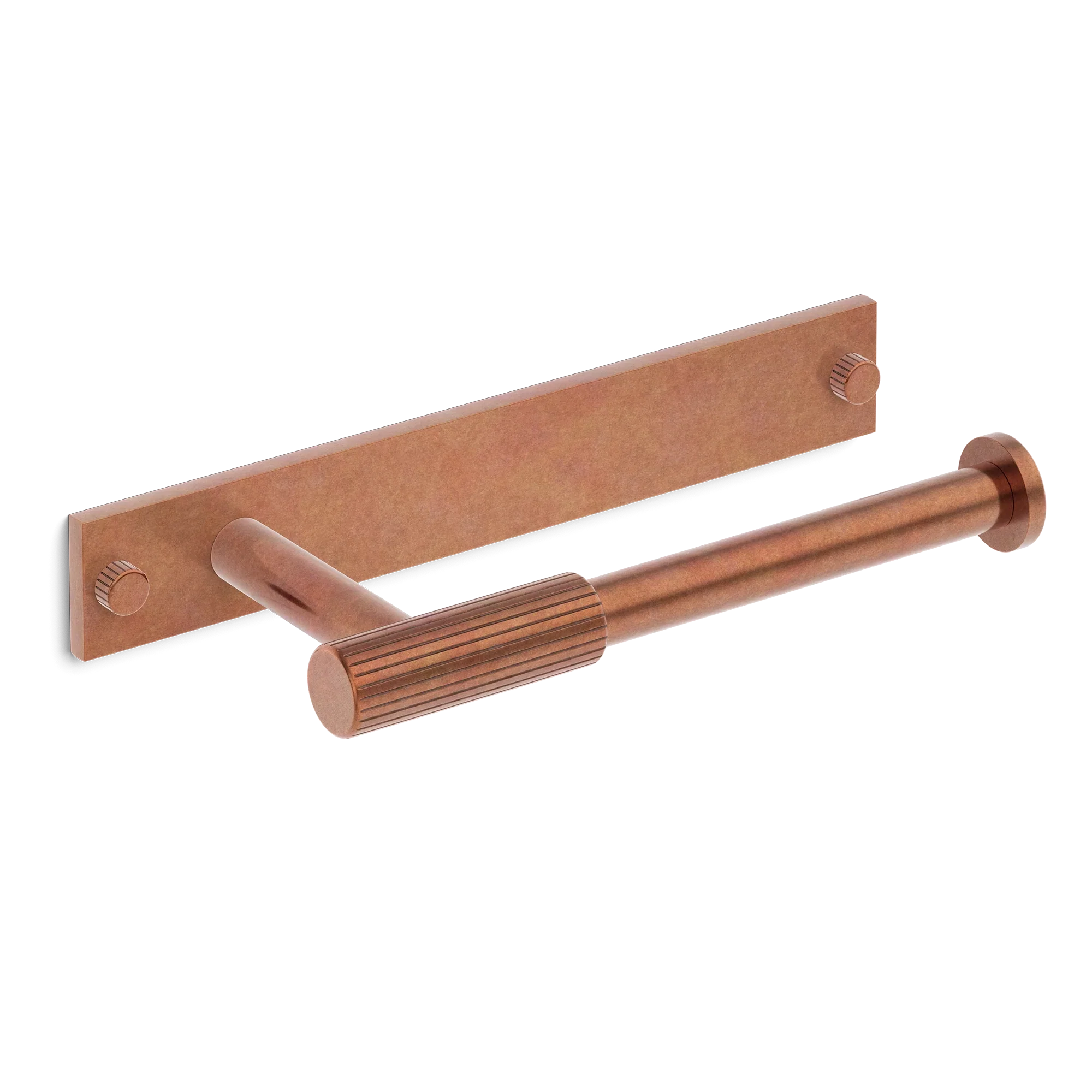 Armac Martin MIX Straight Knurled Toilet Roll Holder With Backplate
