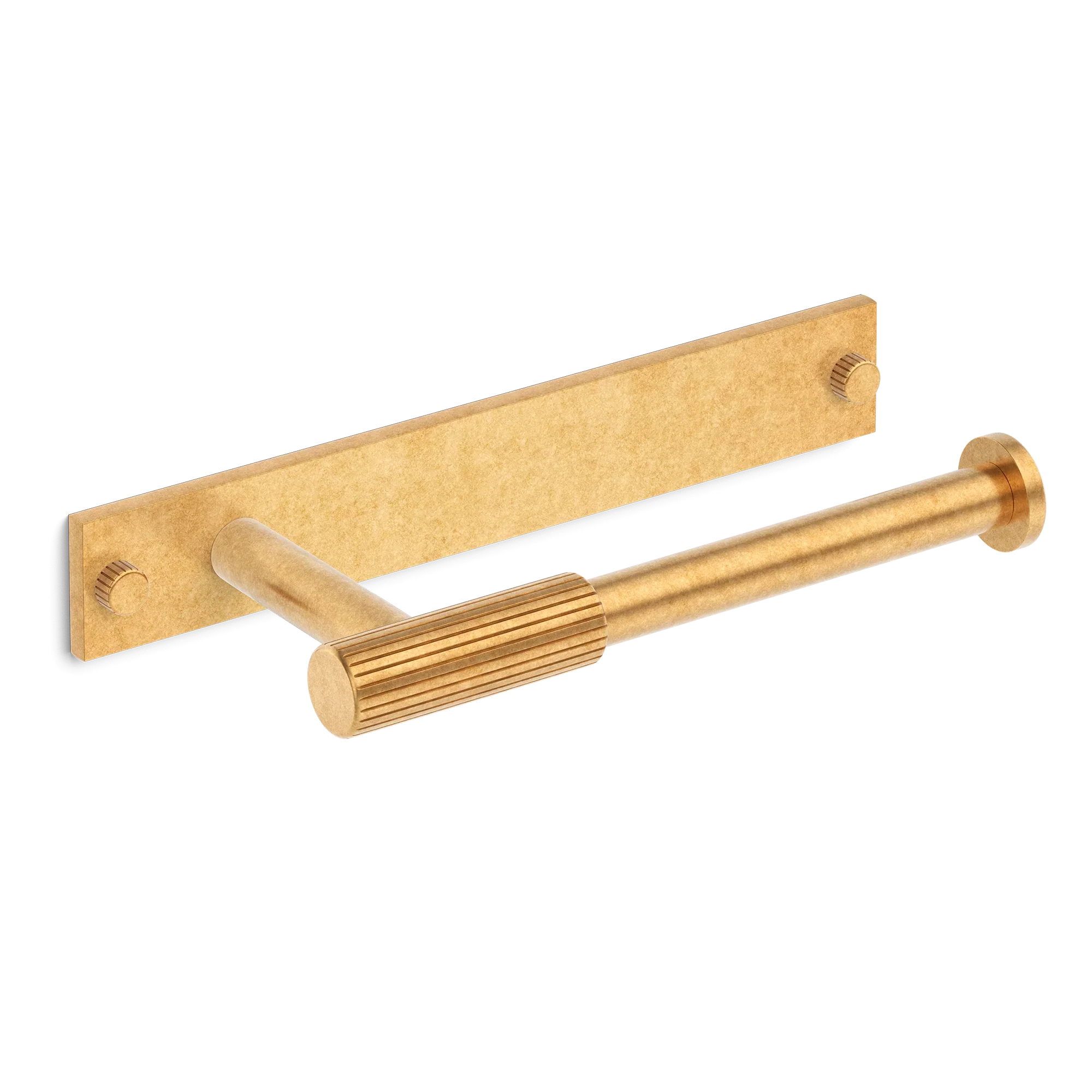 Armac Martin MIX Straight Knurled Toilet Roll Holder With Backplate