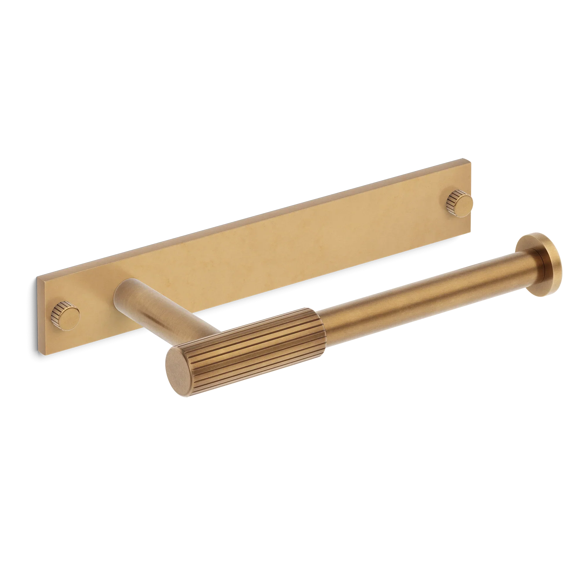 Armac Martin MIX Straight Knurled Toilet Roll Holder With Backplate