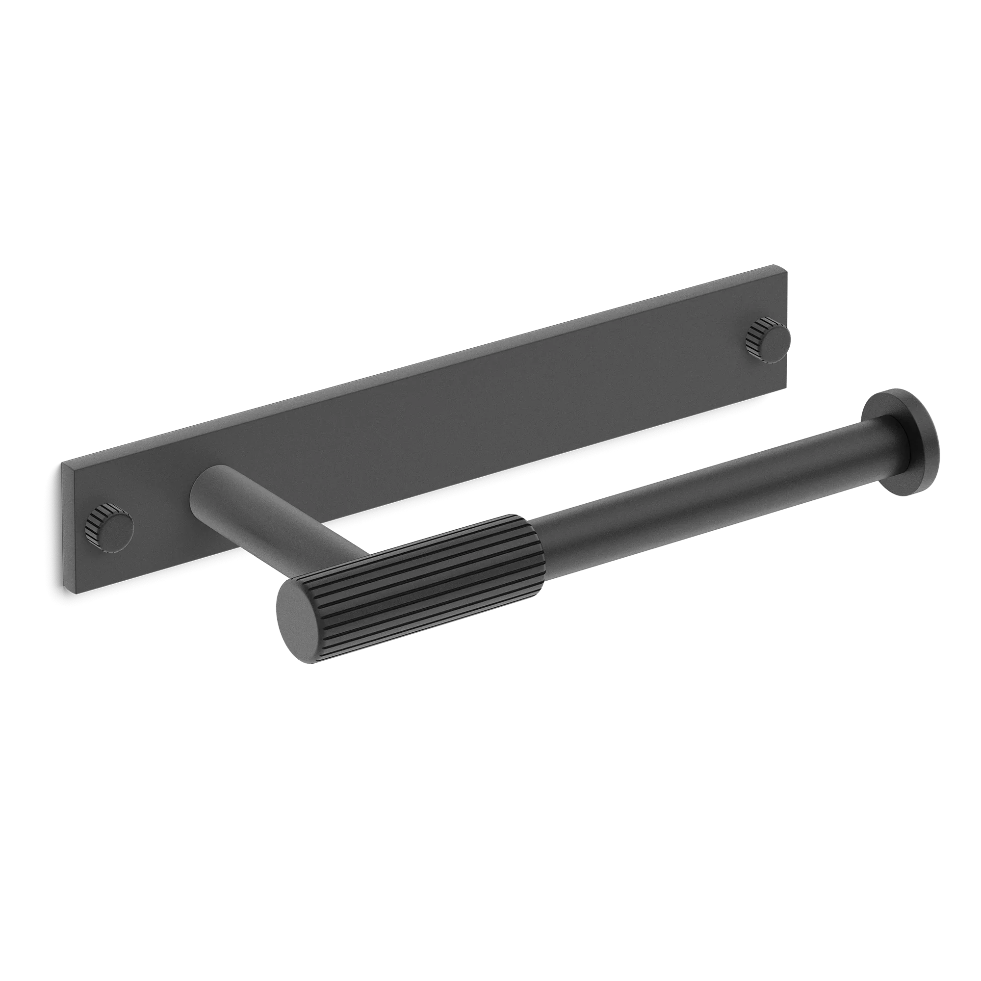 Armac Martin MIX Straight Knurled Toilet Roll Holder With Backplate