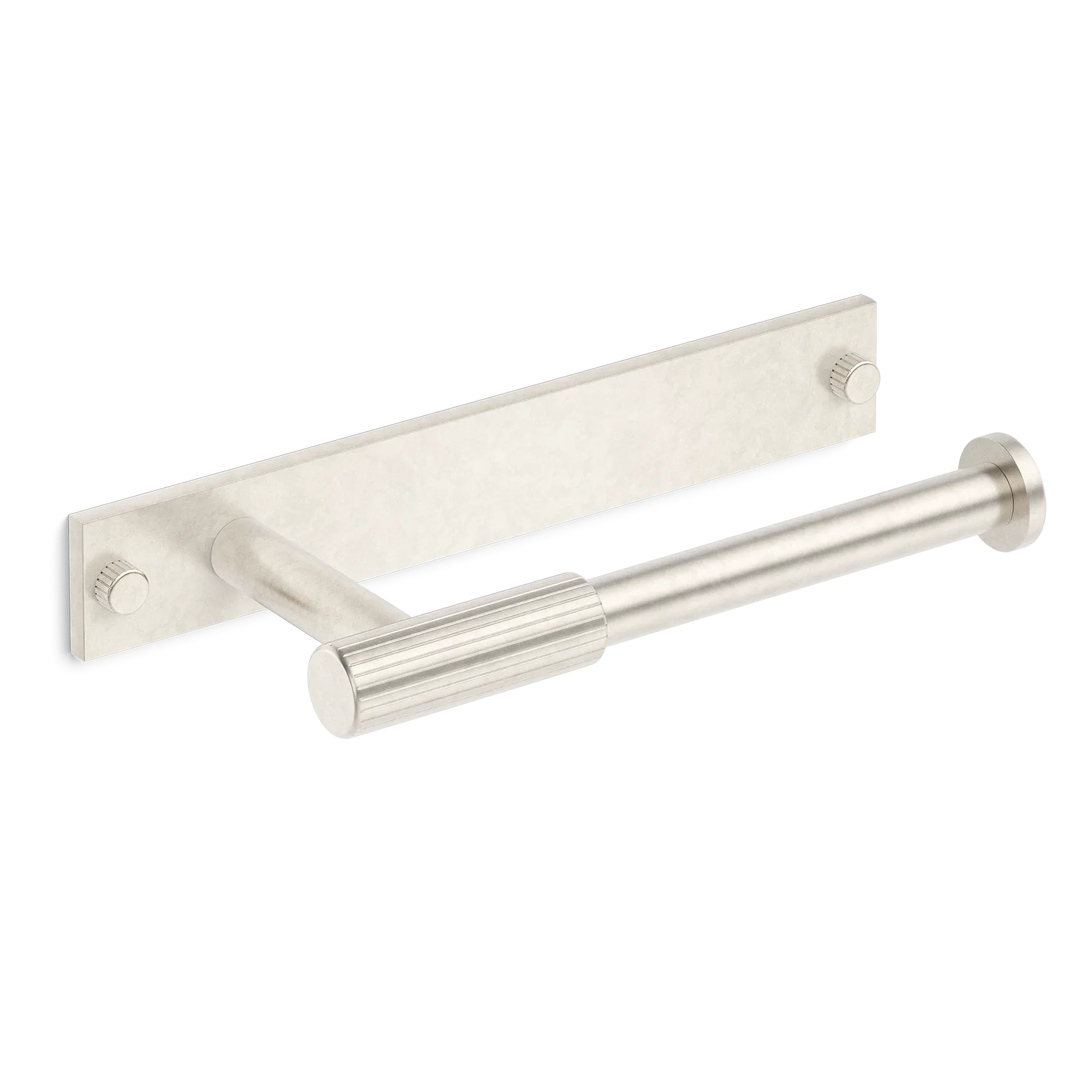 Armac Martin MIX Straight Knurled Toilet Roll Holder With Backplate