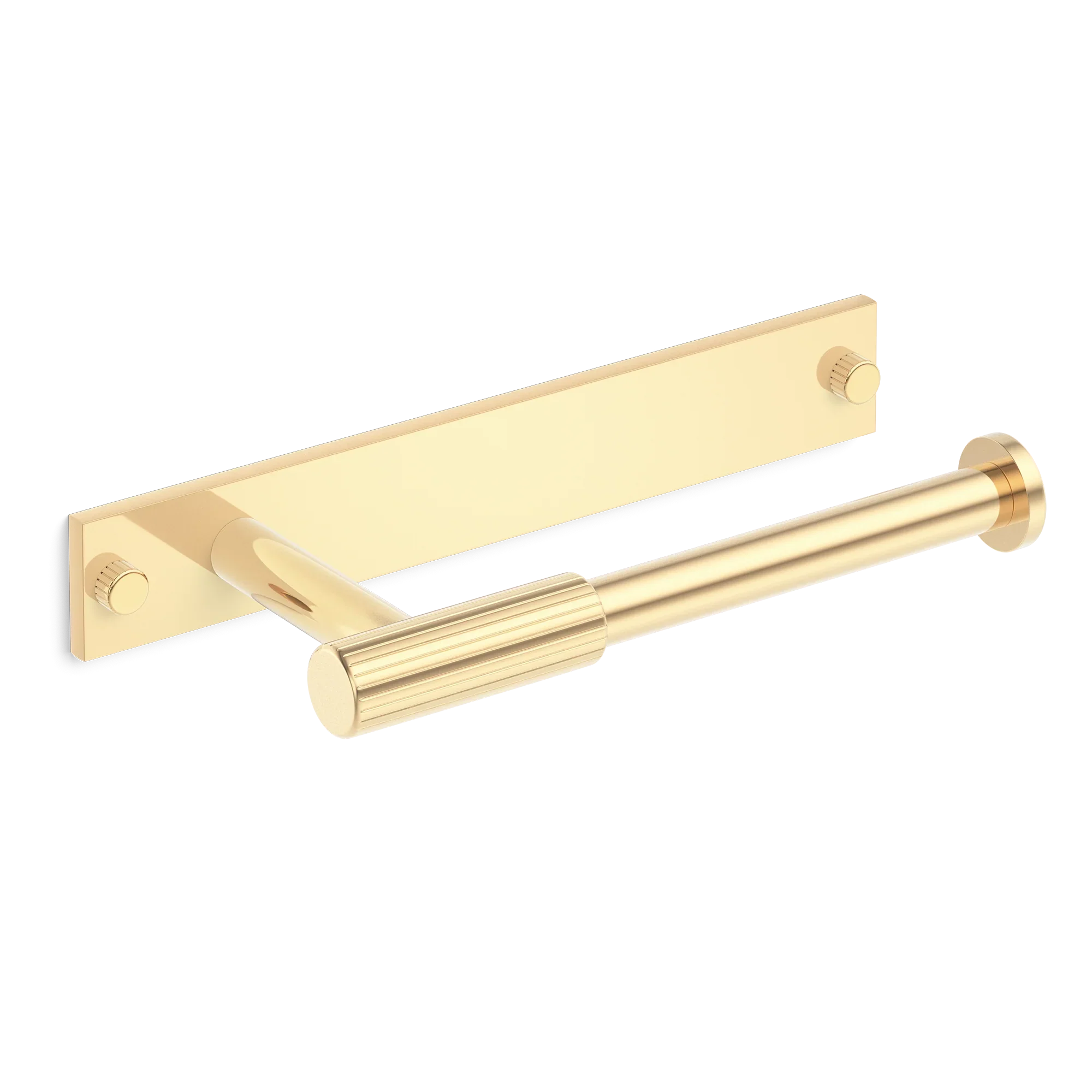 Armac Martin MIX Straight Knurled Toilet Roll Holder With Backplate