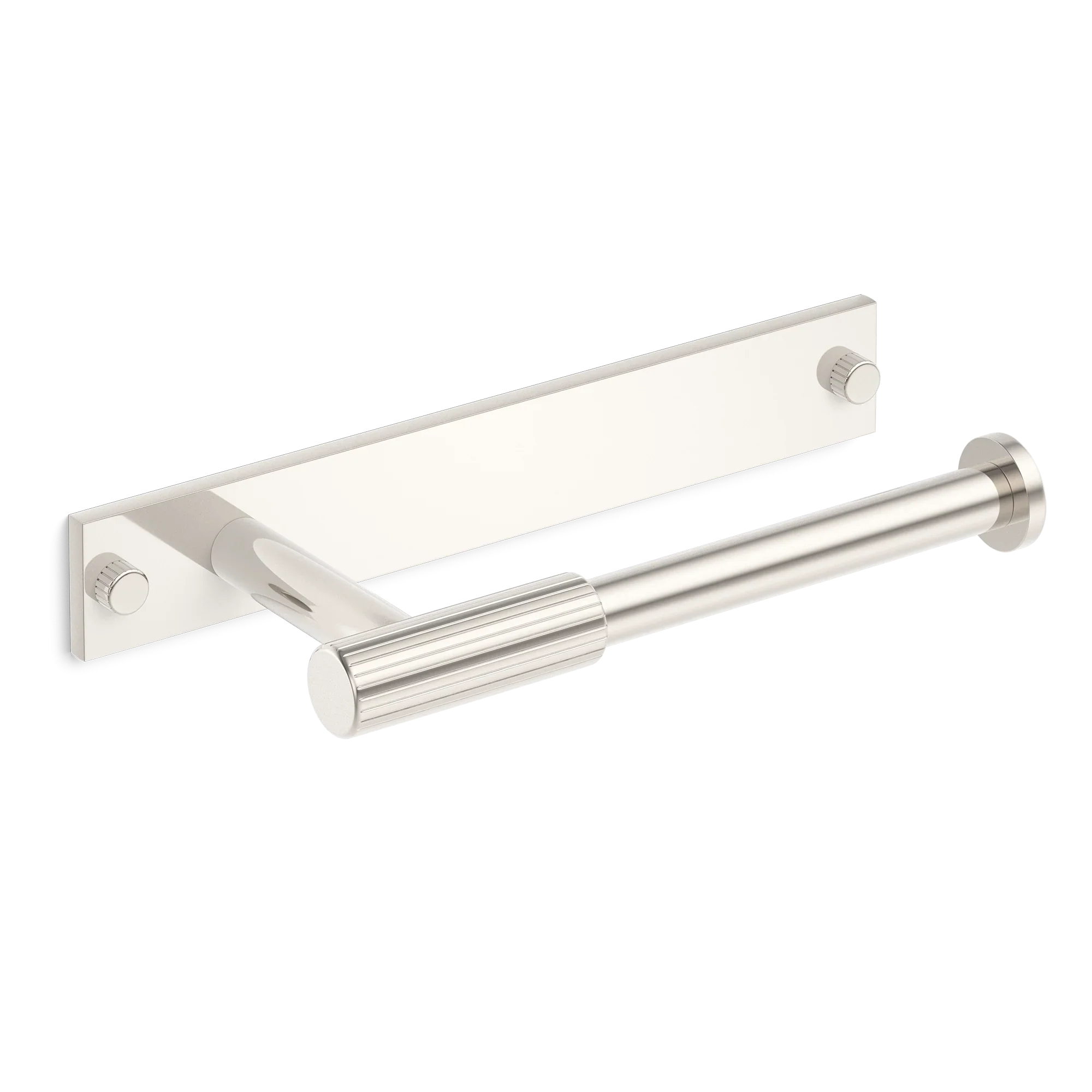Armac Martin MIX Straight Knurled Toilet Roll Holder With Backplate