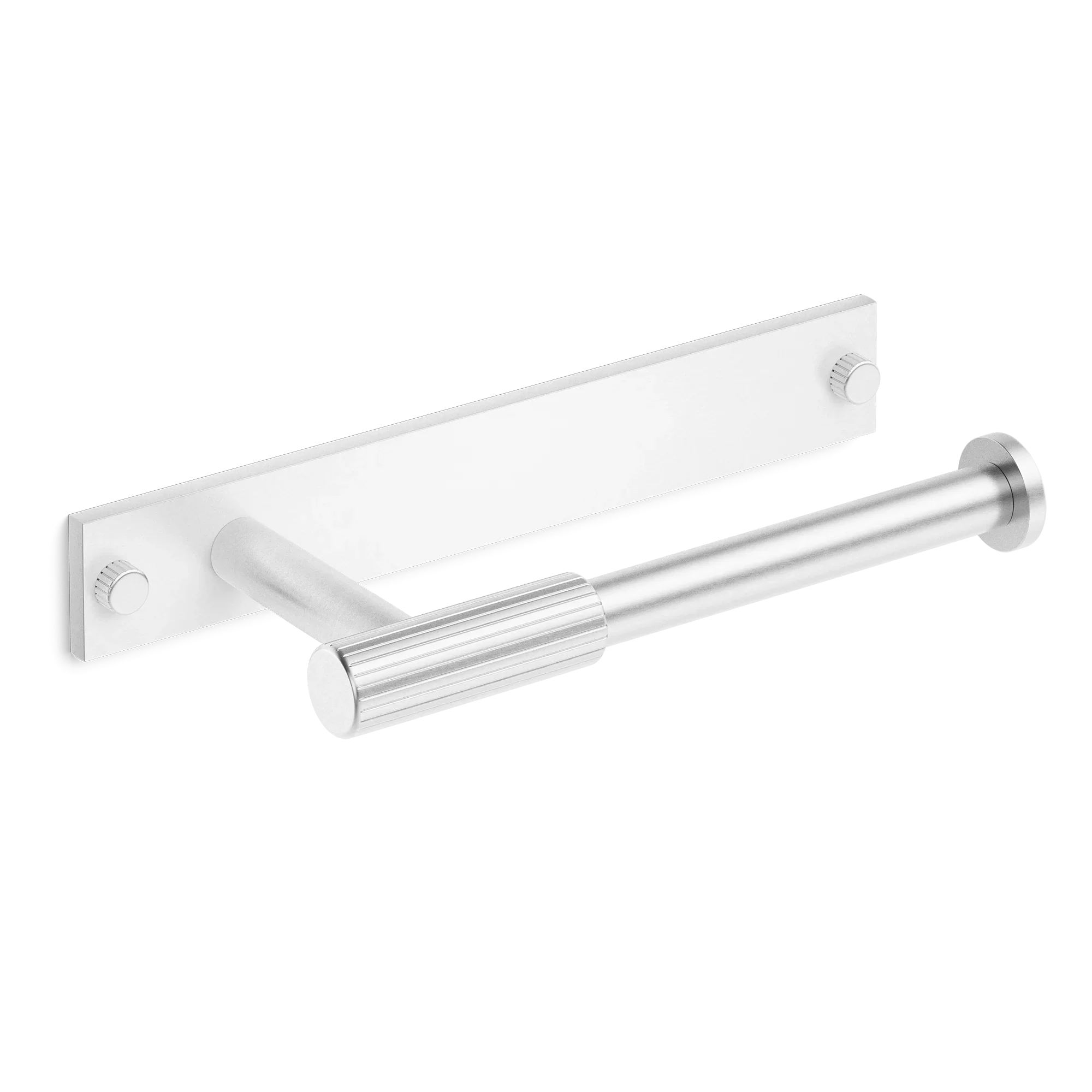 Armac Martin MIX Straight Knurled Toilet Roll Holder With Backplate