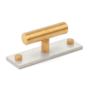 Armac Martin MIX Plain T-bar Handle With Backplate - Mixed Finish